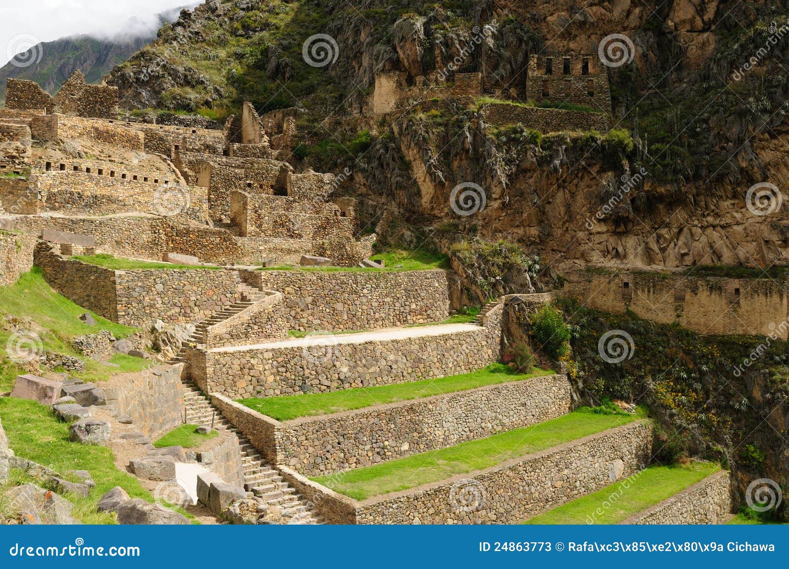 peru, sacred valley, ollantaytambo inca fortress