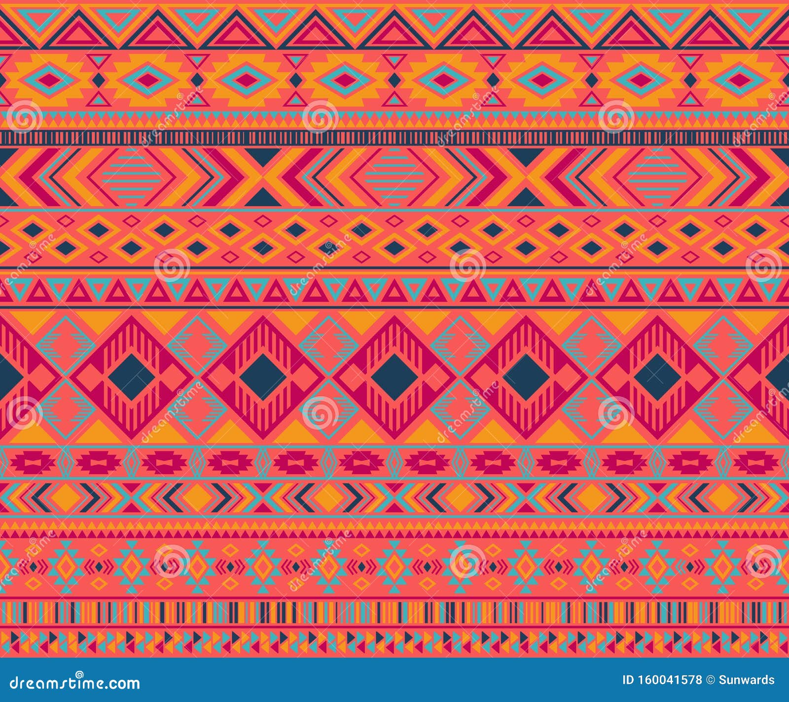 American Indian Pattern Tribal Ethnic Motifs Geometric Vector ...