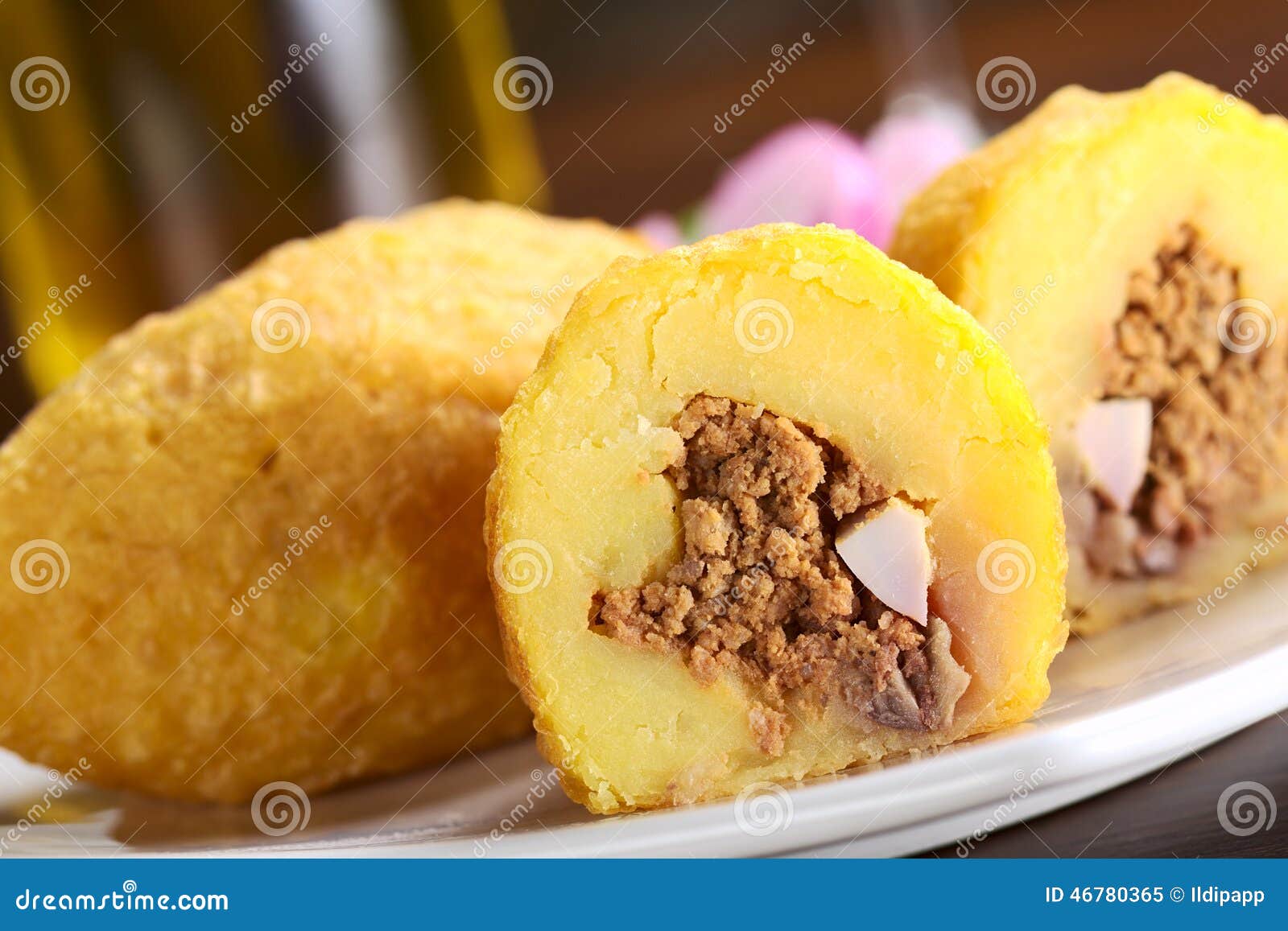 Peruvian Dish Called Papa Rellena (Stuffed Potato) Stock Image Image