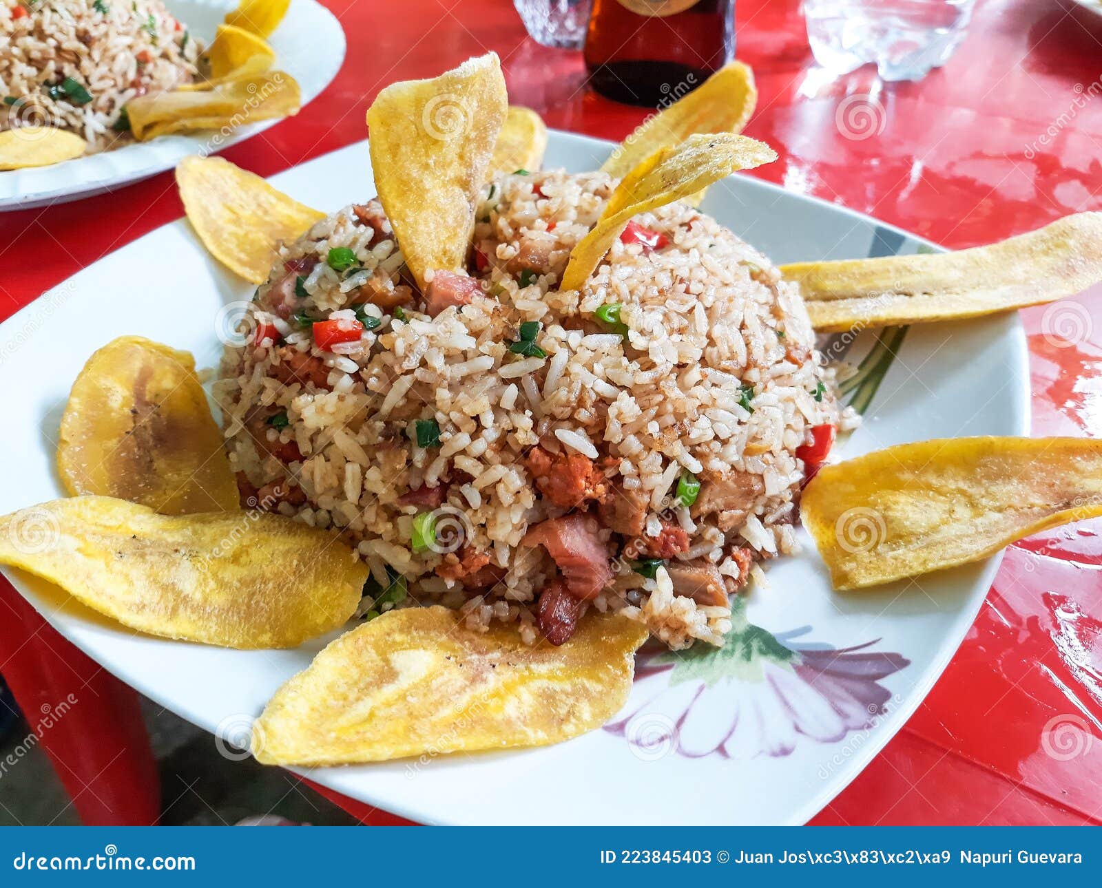 Peruvian Food from the Amazon, Chaufa with Beef Jerky and Smoked