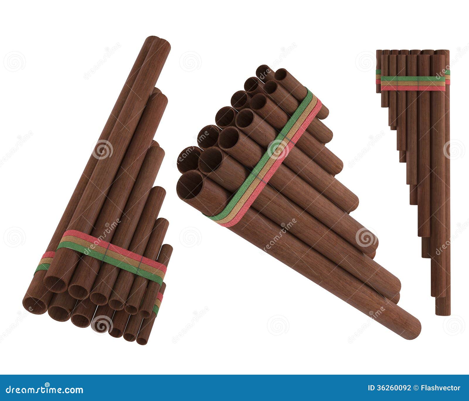Peruvian pan flute Zampona stock illustration. Illustration of music