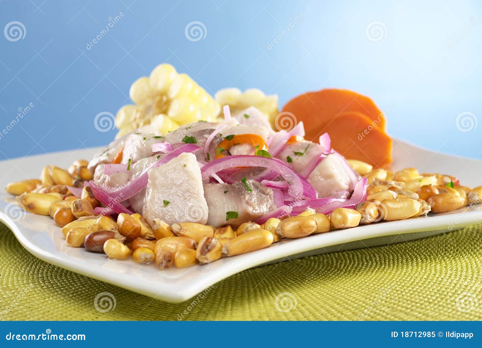 PeruvianStyle Ceviche stock image. Image of mahi, selective 18712985