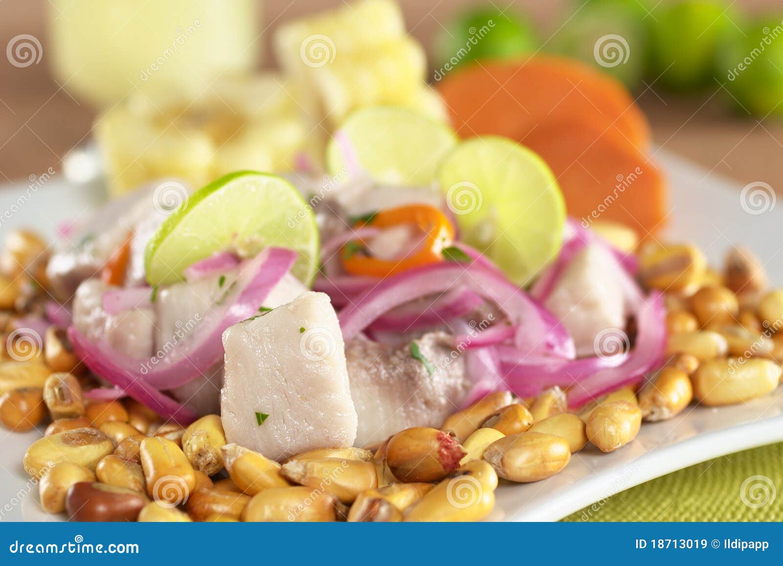 PeruvianStyle Ceviche stock image. Image of corn, roasted 18713019