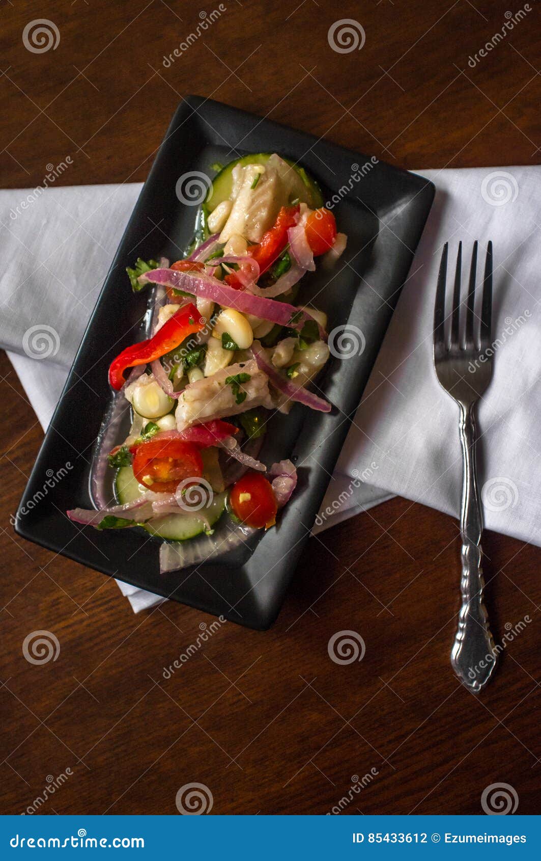 Peruvian Tilapia Ceviche stock photo. Image of seafood 85433612