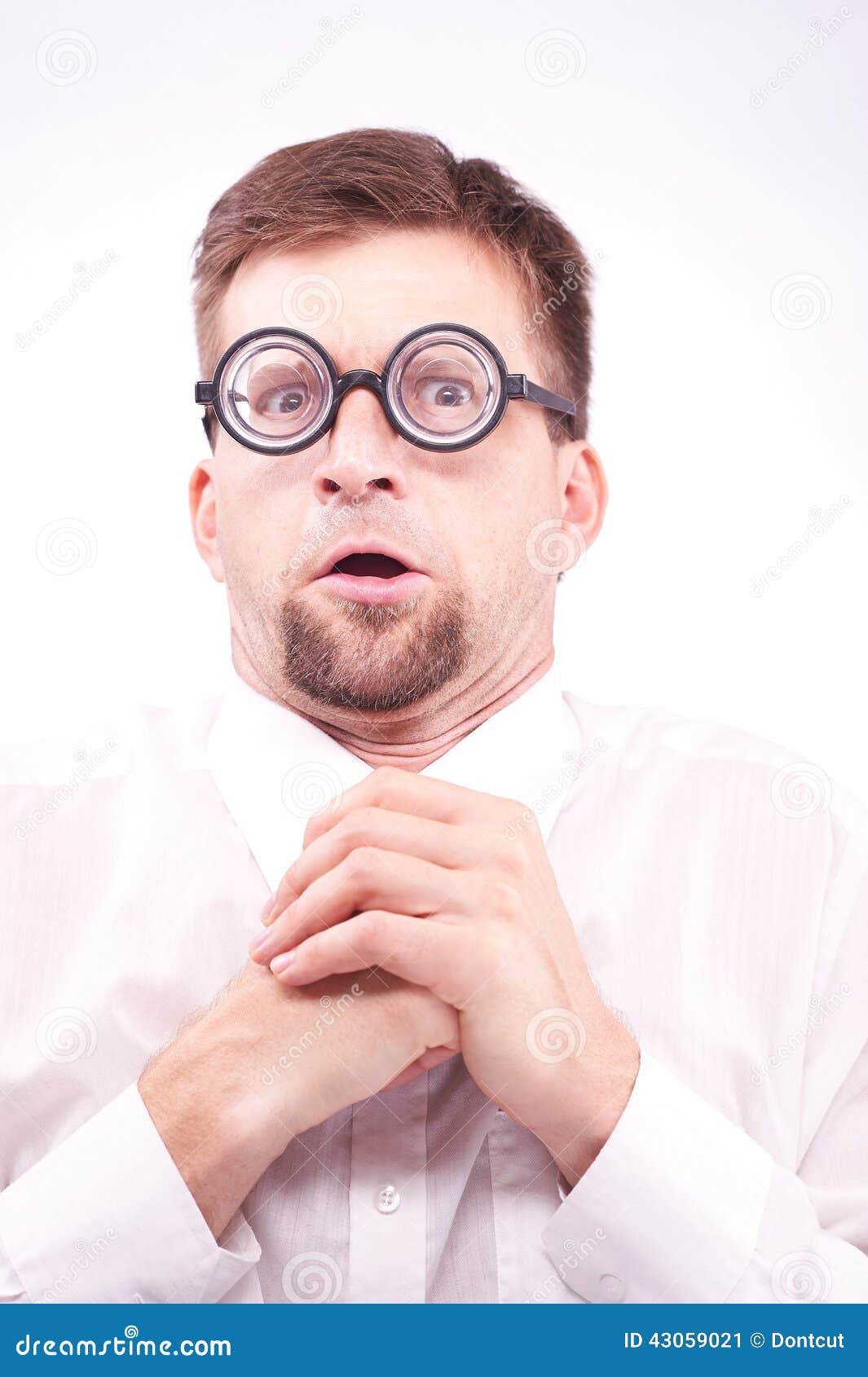 Pervert Nerd Looking At Imaginary Boobs Stock Image Image Of Nerd Agitated 43059021