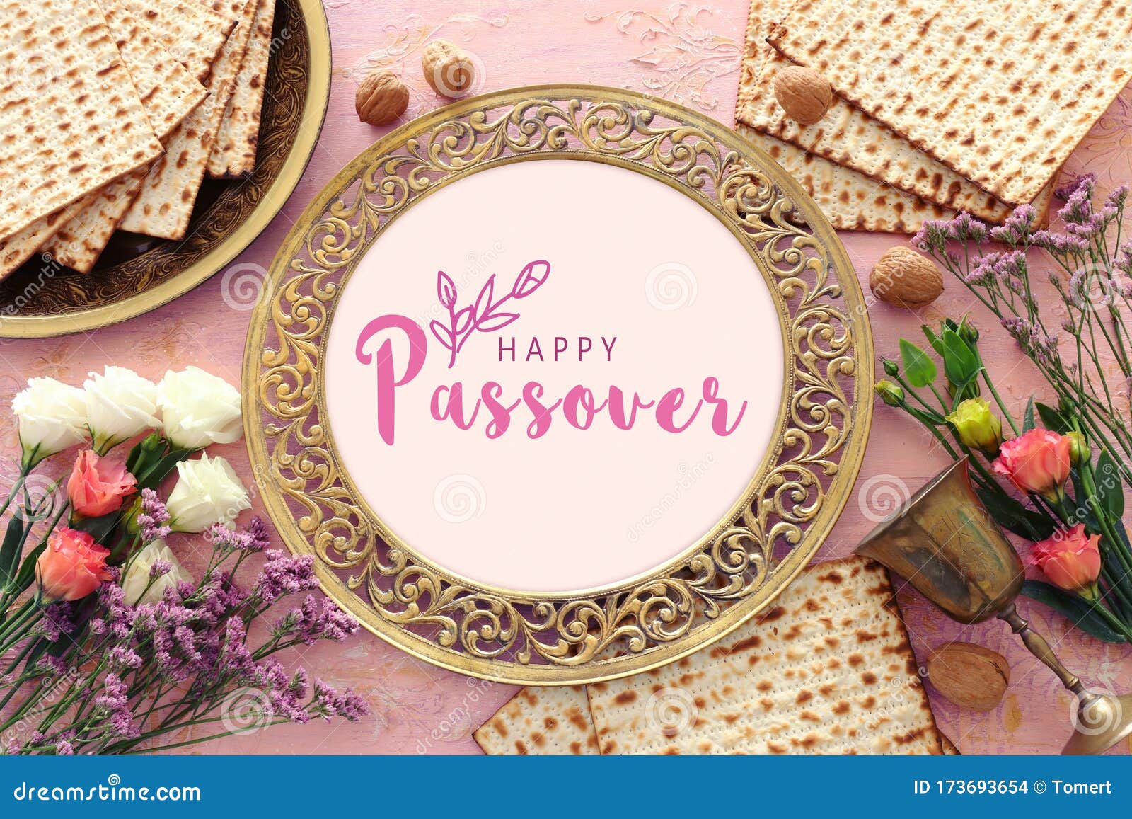 Pesah Celebration Concept Jewish Passover Holiday Stock Photo - Image ...