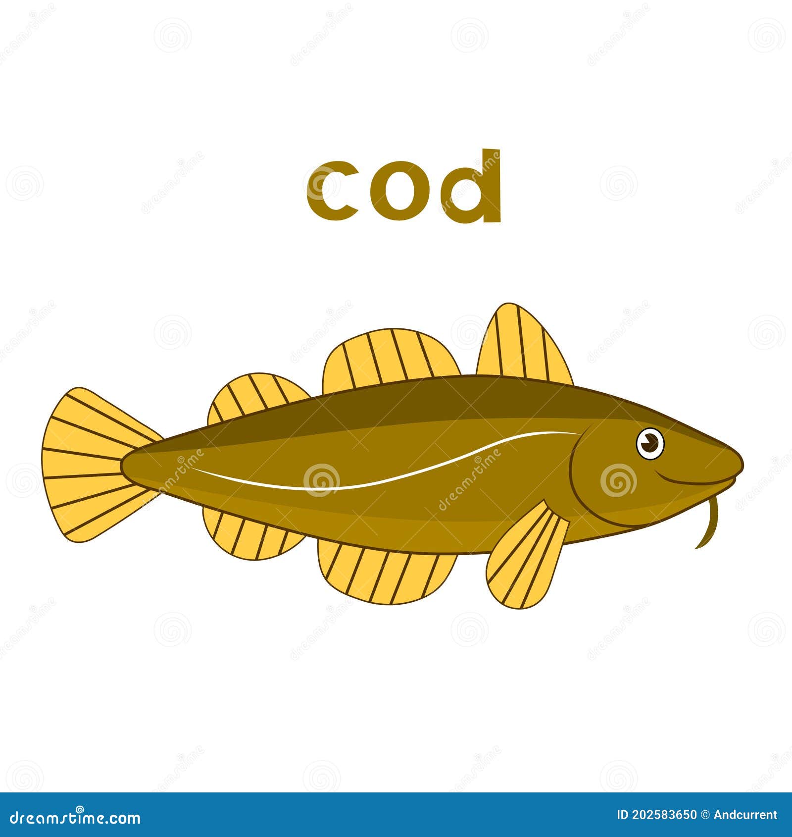Pescado De Bacalao. Imagen De Color Marrón De Dibujos Animados Vectoriales. Ilustración del Vector - Ilustración de vector, animales: 202583650 Pescado De Bacalao. Imagen De Color Marrón De Dibujos Animados Vectoriales. Ilustración del Vector - Ilustración de vector, animales: 202583650