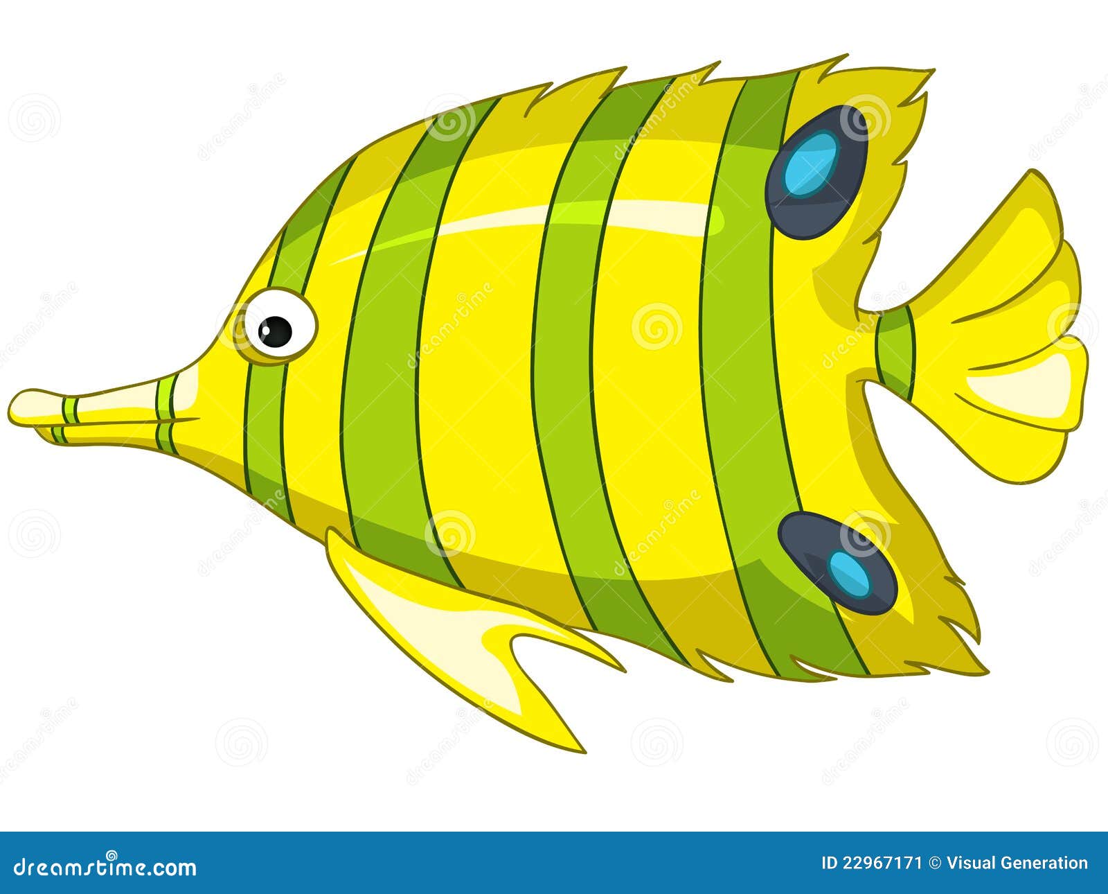 Pescados Del Personaje De Dibujos Animados Ilustración del Vector -  Ilustración de mascota, pescados: 22967171