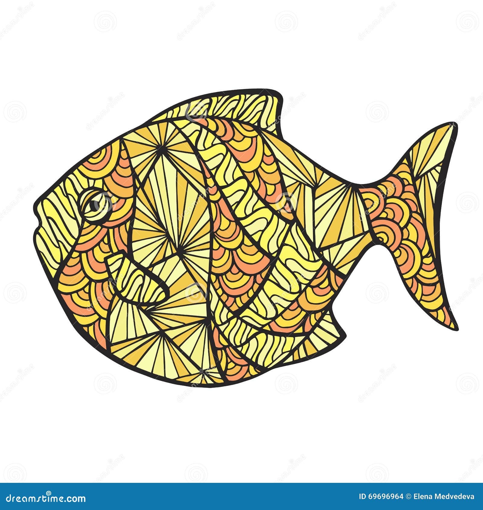 Pesce colorato stilizzato