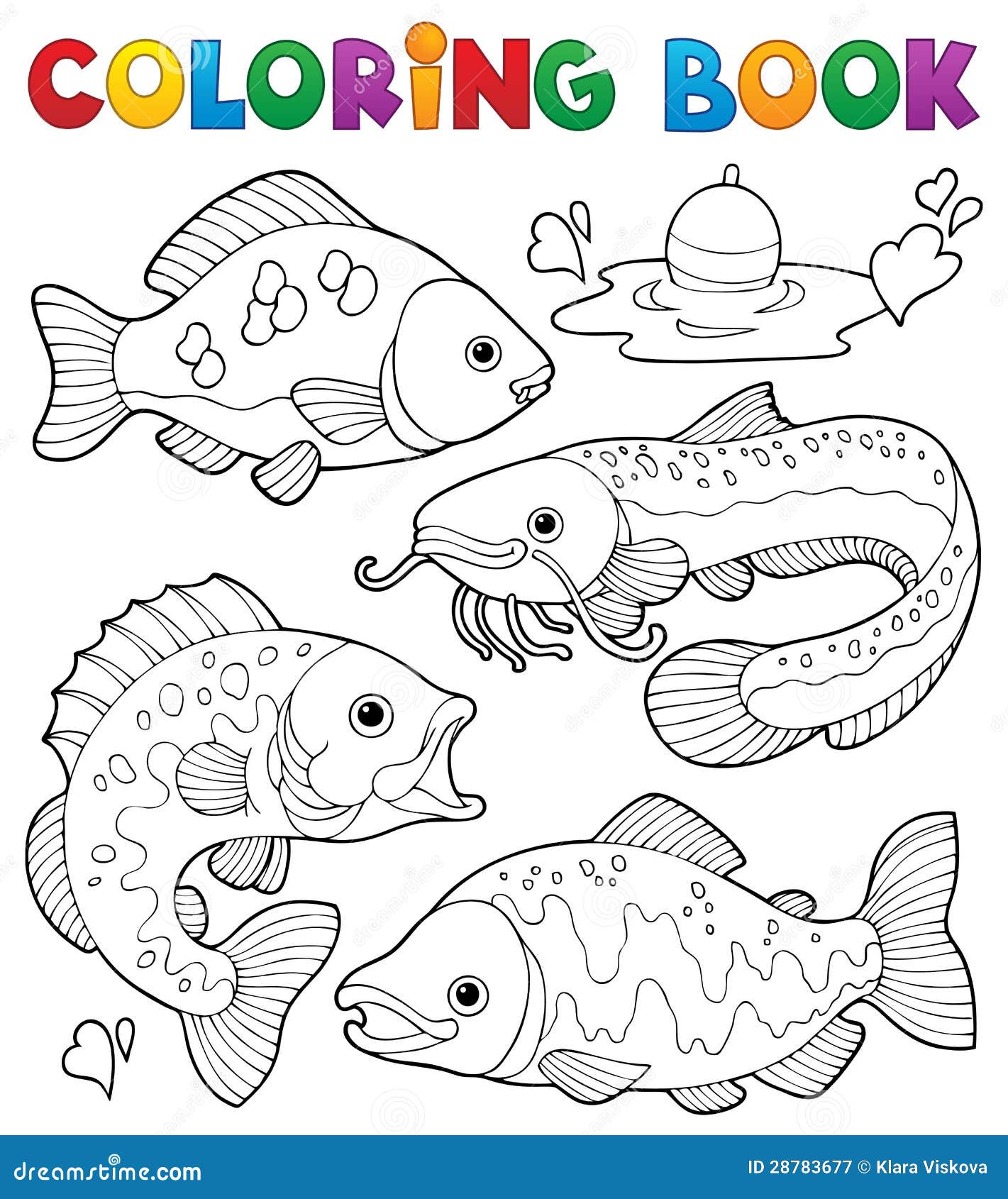 Pesci d acqua dolce 1 del libro da colorare