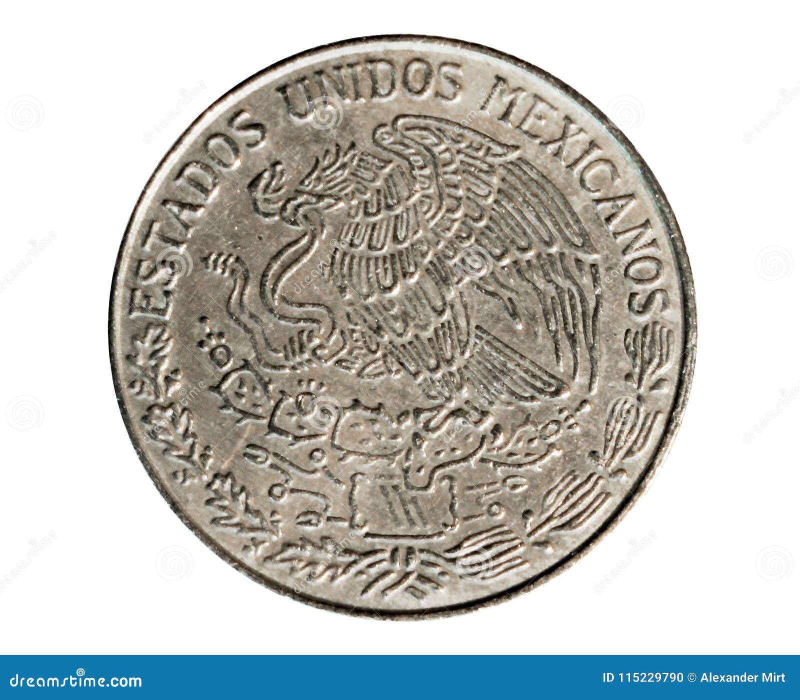1 peso coin (estados unidos mexicanos circulation). bank of mexico. reverse, 1978