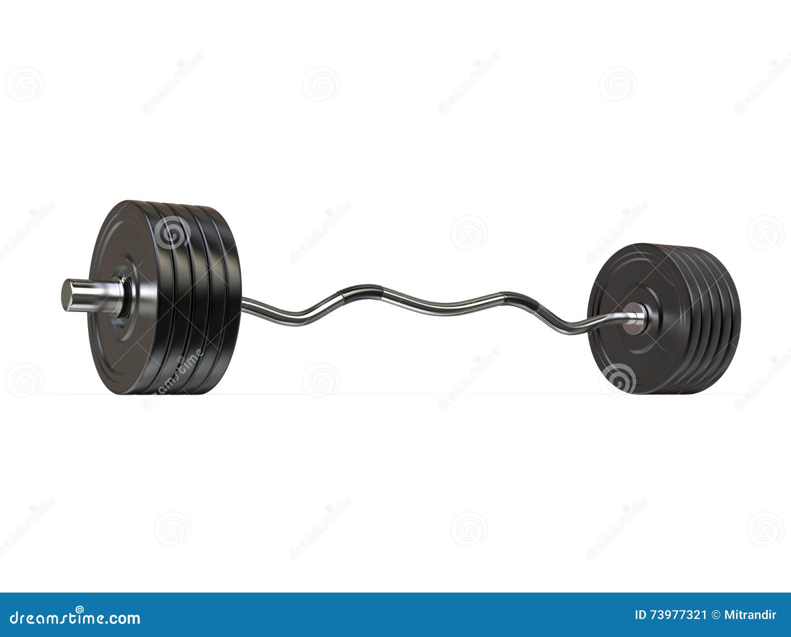Peso Do Barbell Com Barra Da Onda Ilustração Stock - Ilustração de  campainha, declive: 73977321, image size:1600x1290