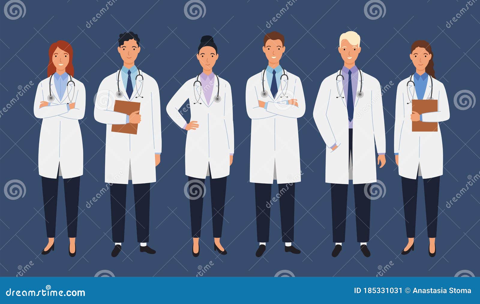 equipe médica de médicos e enfermeira. grupo de médicos vector