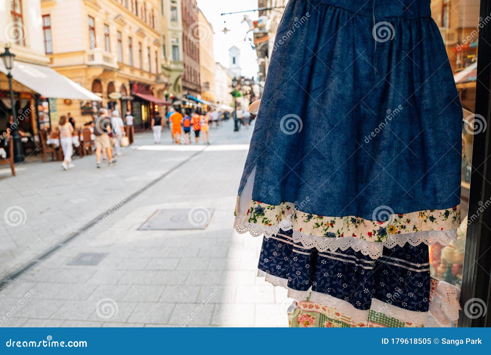 pest district vaci shopping street in budapest, hungary