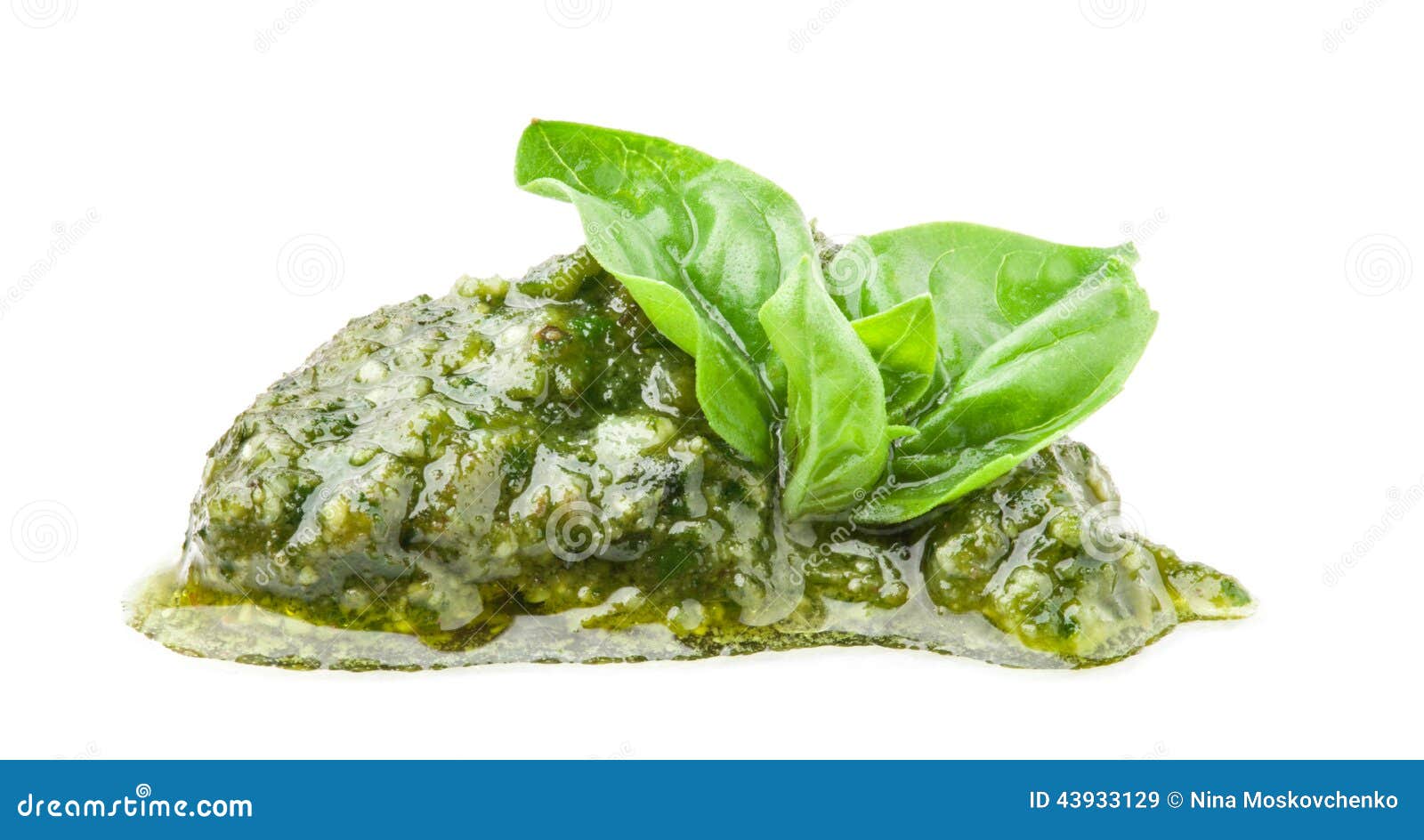 Pesto Genovese and basil stock image. Image of green 43933129