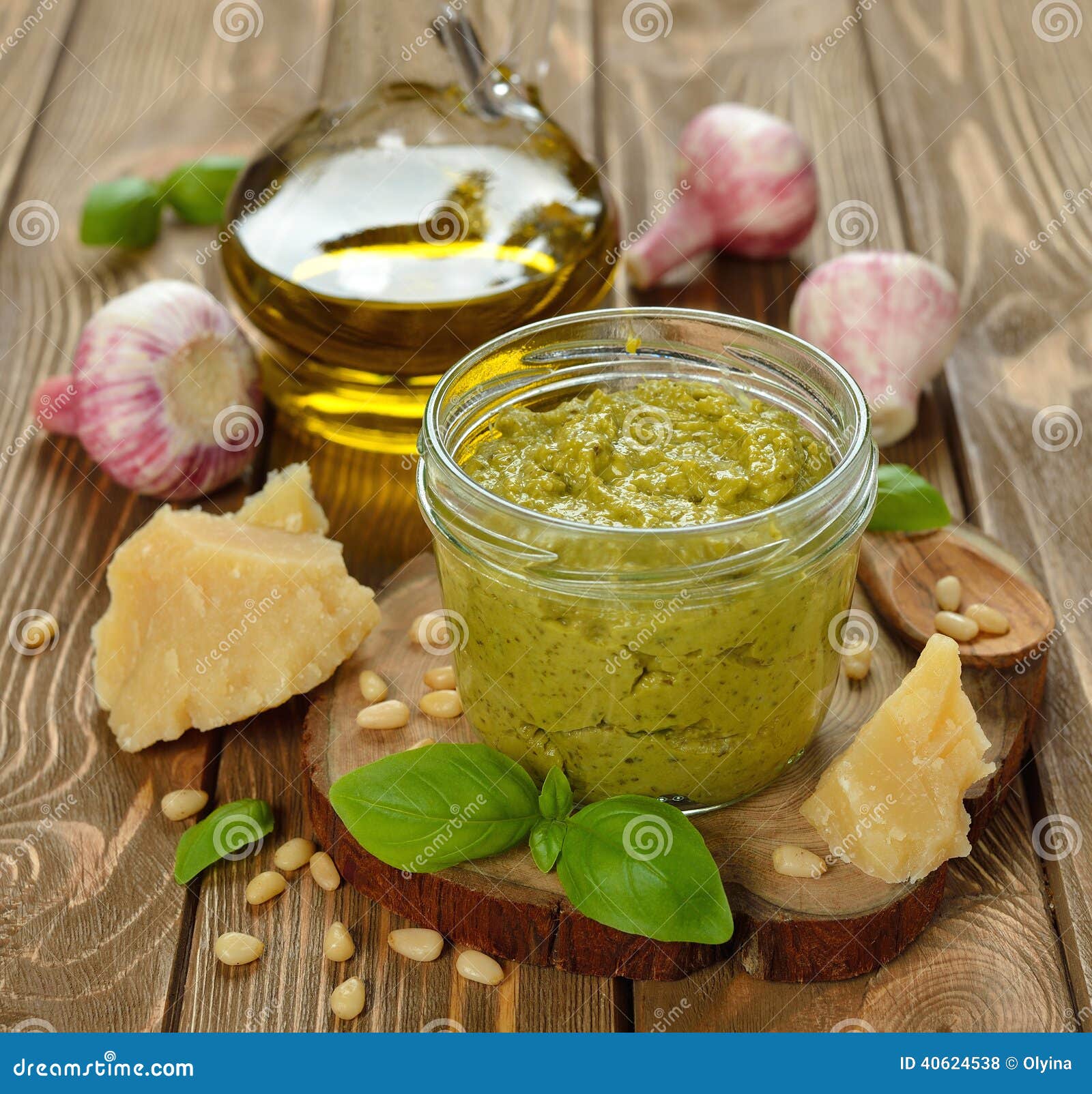 Pesto stock photo. Image of full, pine, parmesan, basil 40624538
