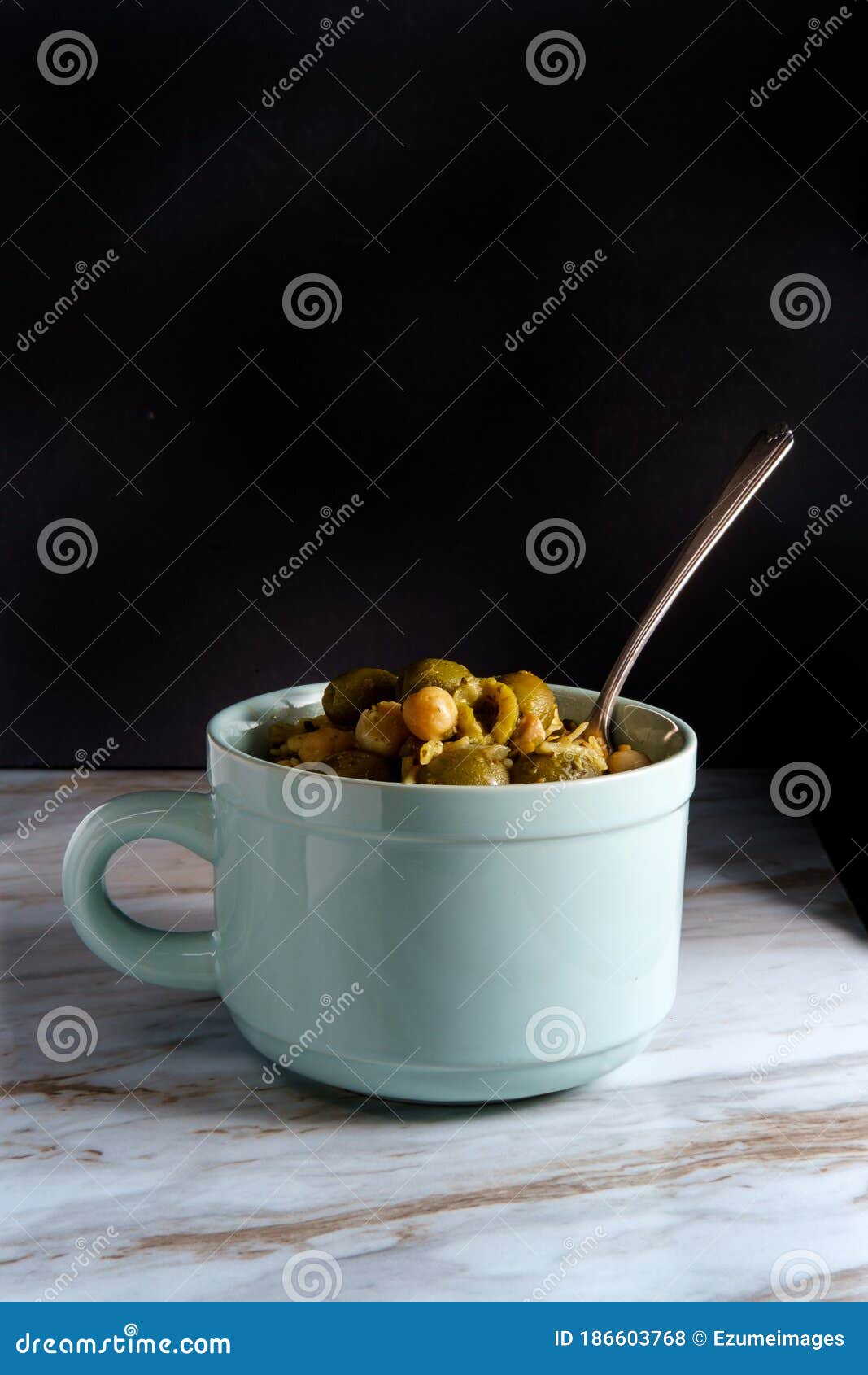 pesto manzanilla olive pasta