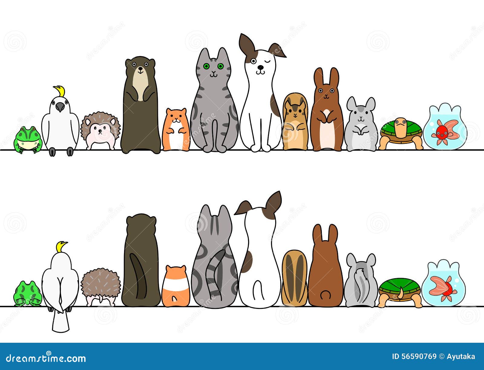 Pet Animals in Line, Front and Back Stock Vector - Illustration of hedgehogs, copy: 56590769 Pet Animals in Line, Front and Back Stock Vector - Illustration of hedgehogs, copy: 56590769