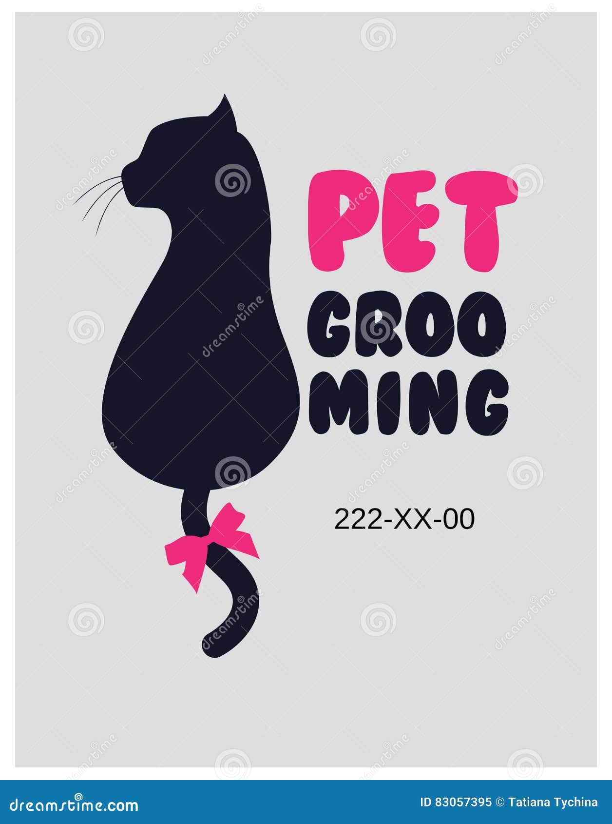 Pet Beauty Salon Logo Pet Grooming Salon Stock Vector