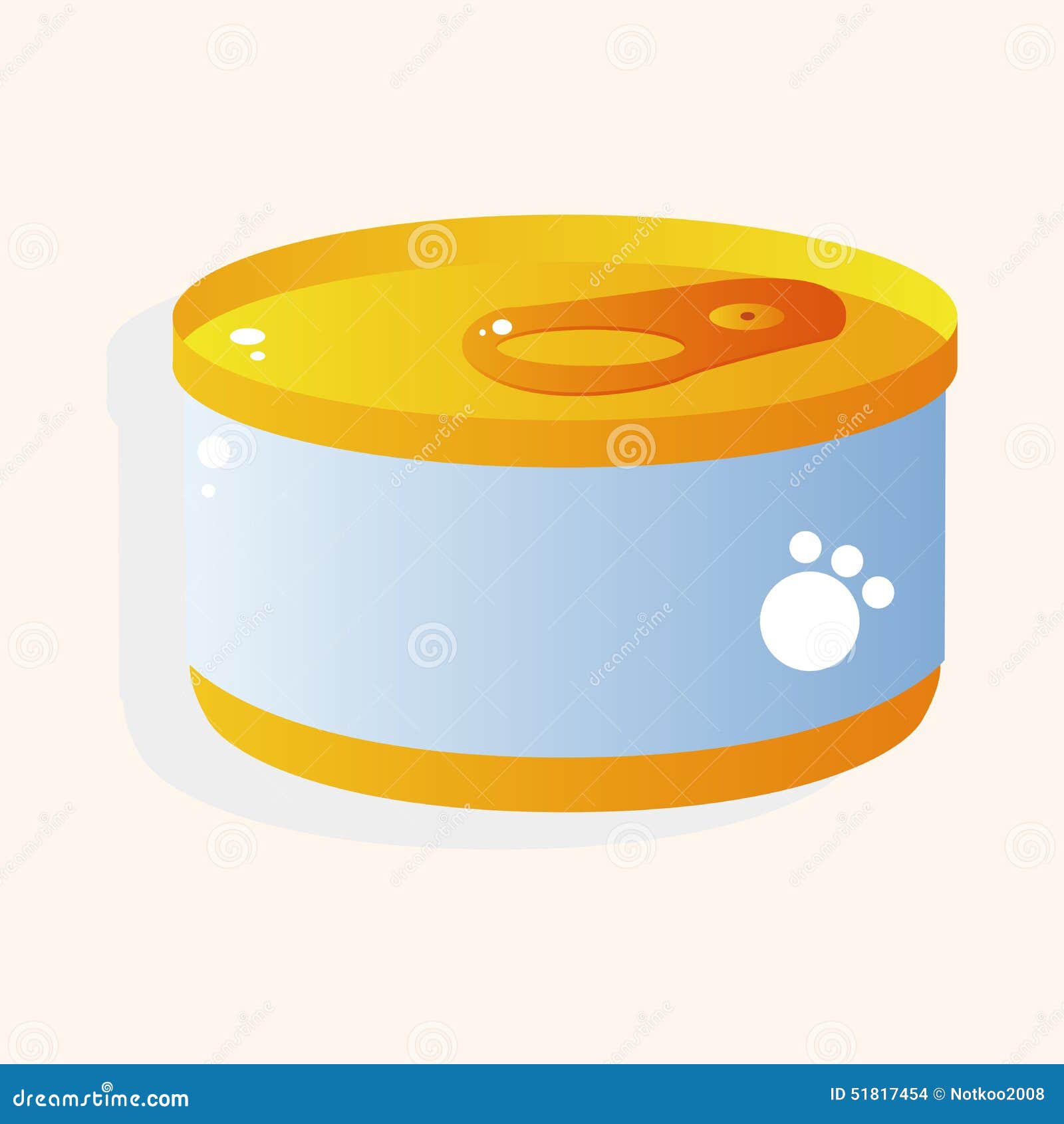 Pet Cat Food Can Theme Element Vector,eps10 Stock Vector Illustration