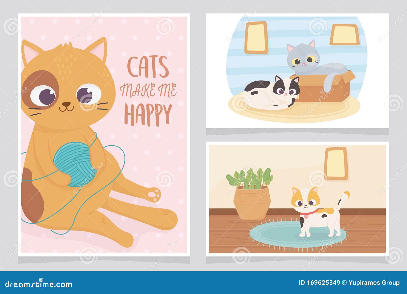 Pet Cats Make Me Happy with Wool Ball Box Room Carpet Cartoon Stock Vector - Illustration of bright, room: 169625349 Pet Cats Make Me Happy with Wool Ball Box Room Carpet Cartoon Stock Vector - Illustration of bright, room: 169625349