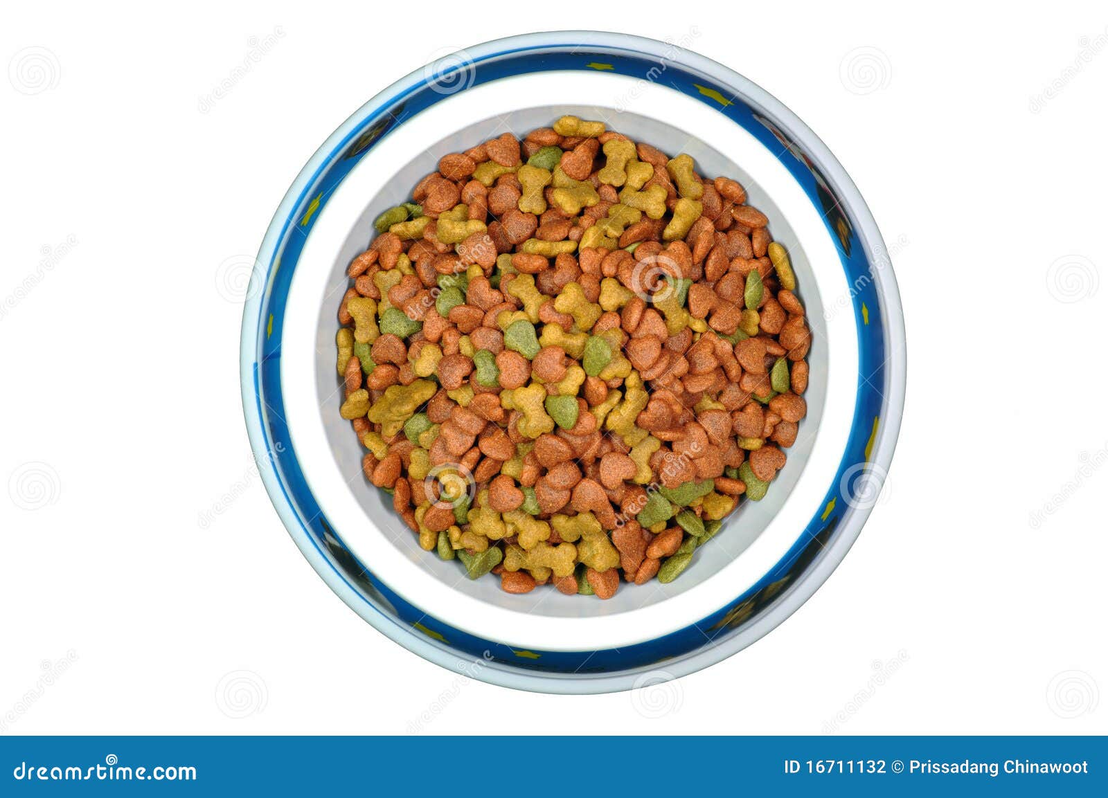 Pet food in bowl. stock photo. Image of food, crispy 16711132