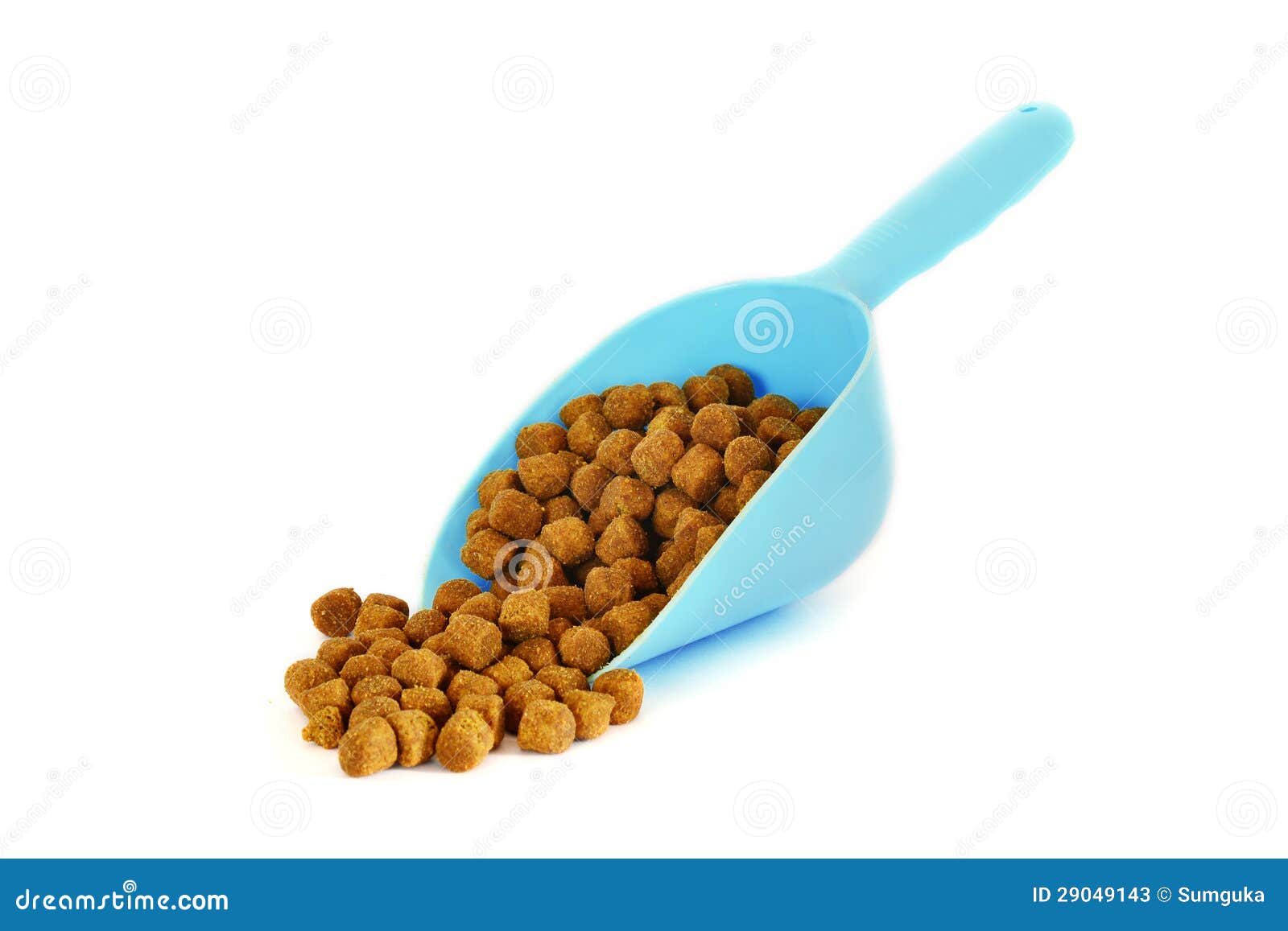 Pet food and the scoop stock image. Image of isolated 29049143