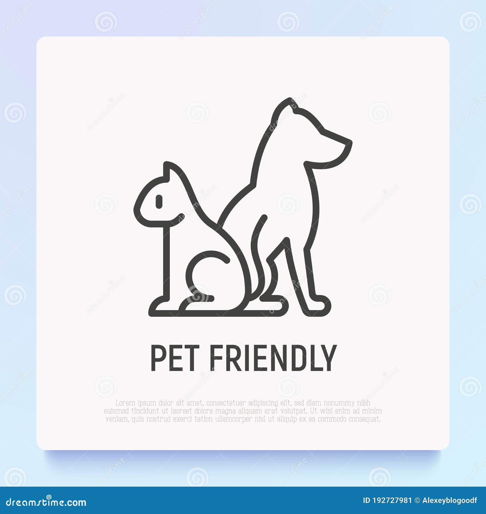 Cat line and glyph icon animal zoo pet sign Vector Image