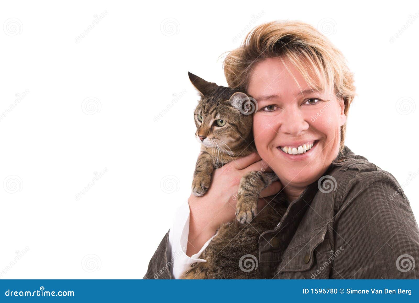Pet love stock photo. Image of forties, embracing, hugging 1596780