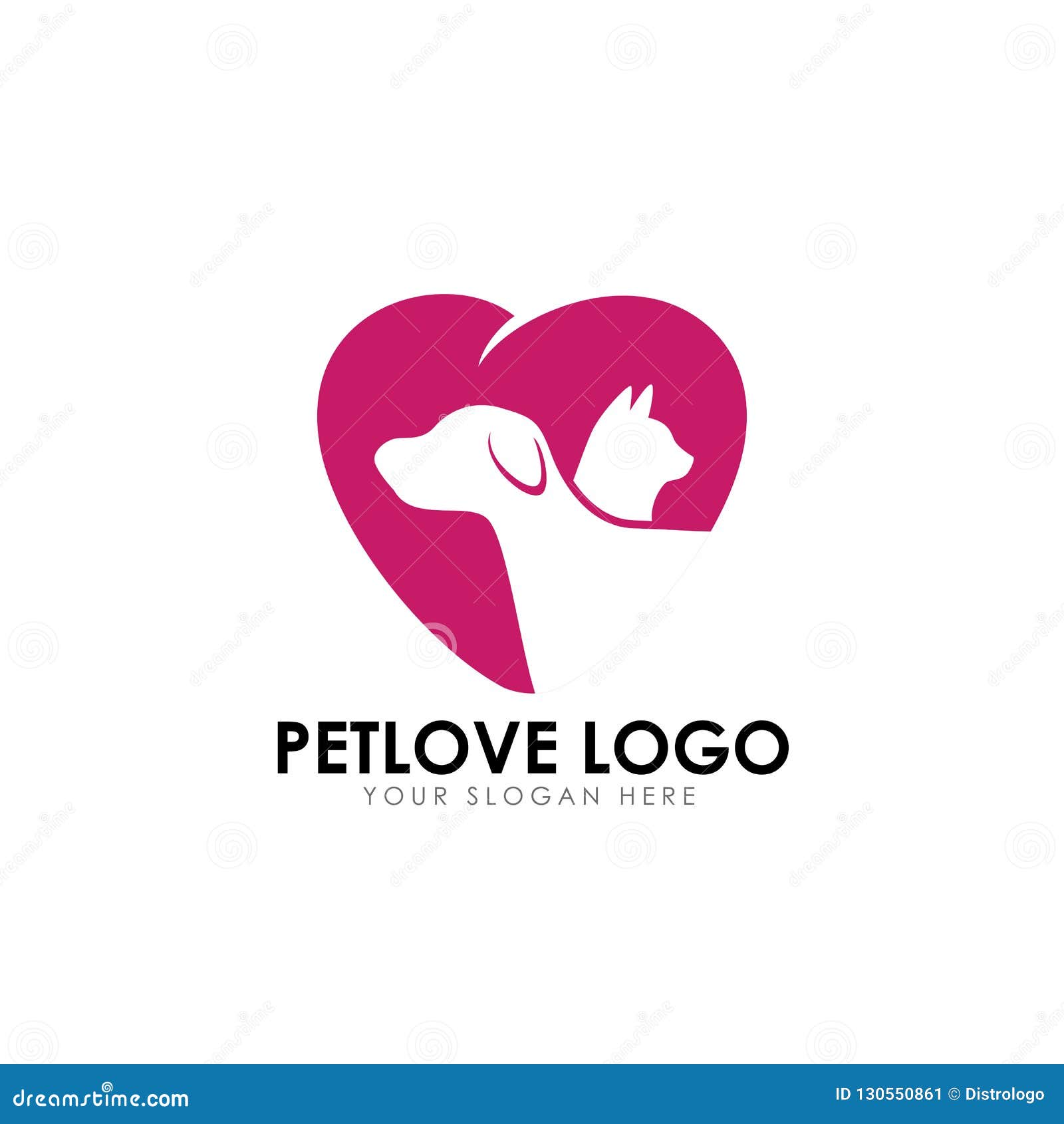 Premium Vector  Kitten cats pets love heart love care colorful modern  mascot logo vector icon illustration