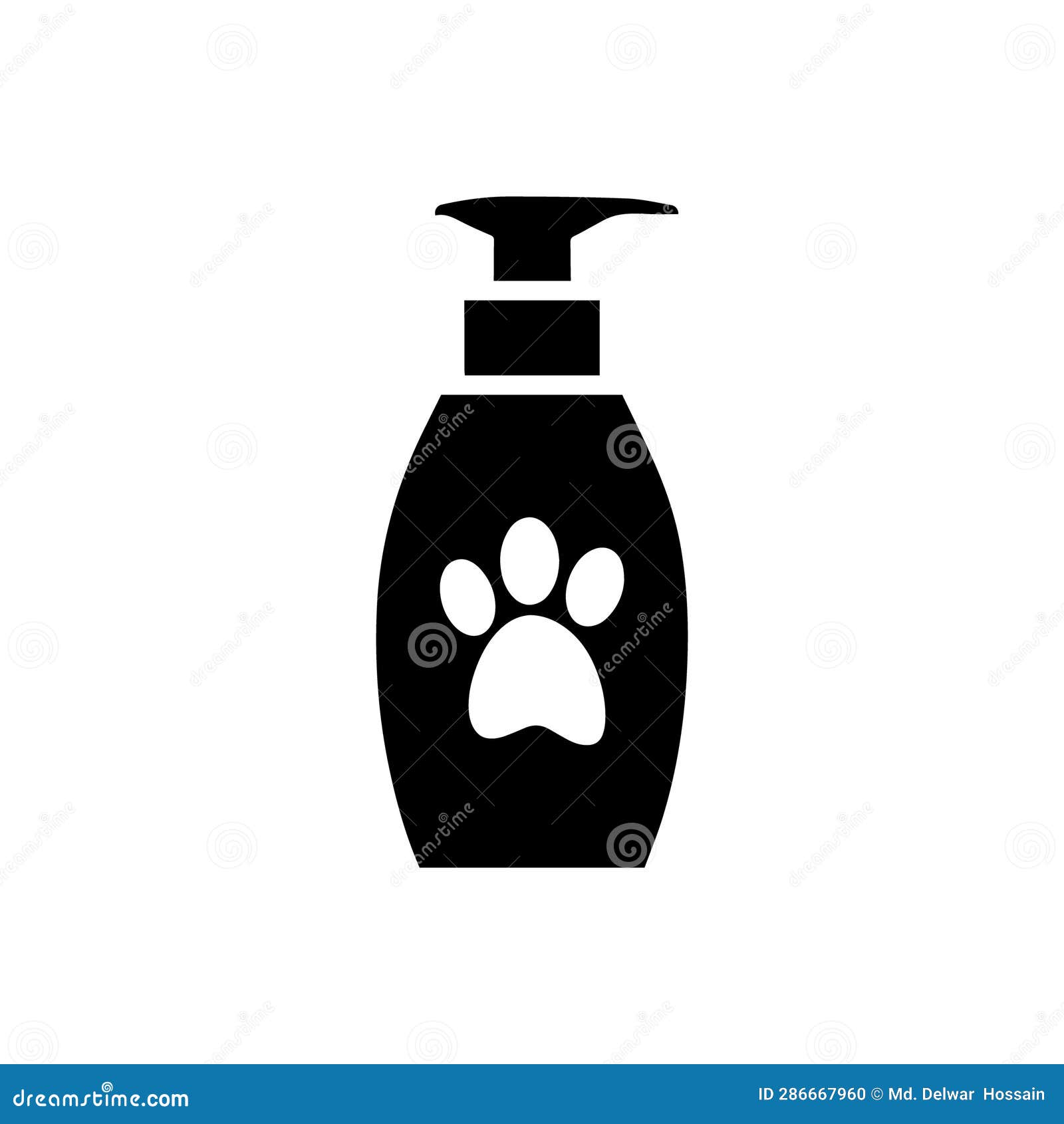 Pet shampoo icon stock vector. Illustration of hypoallergenic 286667960