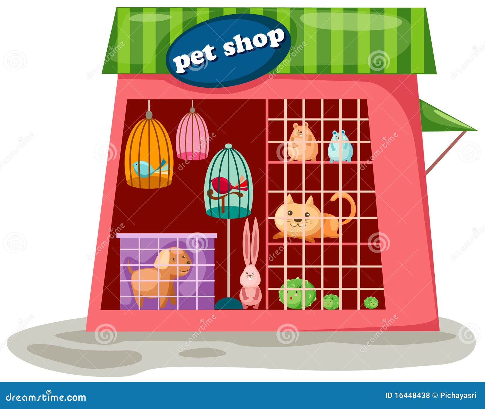 Pet shop stock vector. Illustration of cute, graphic - 16448438