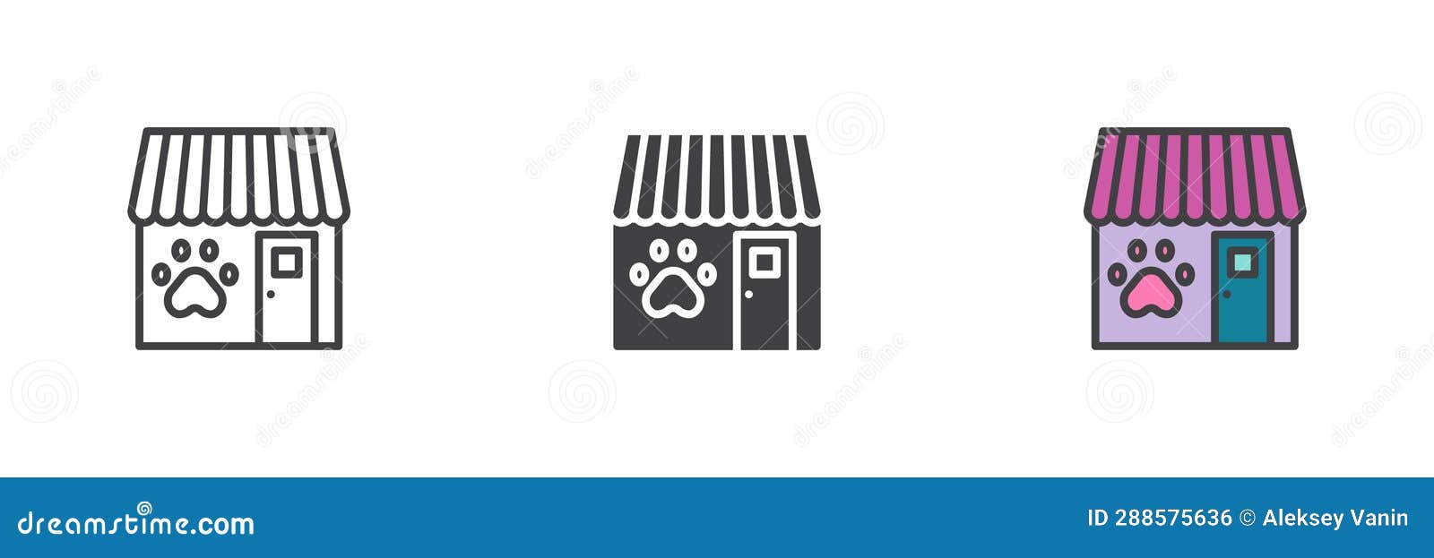 pet shop different style icon set