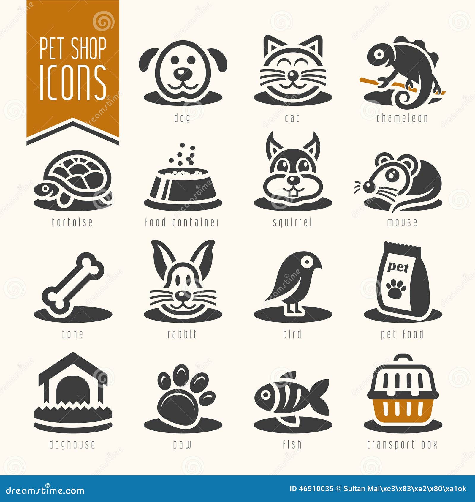 pet friendly icon vector pet paw or dog label Vet clinic, shop