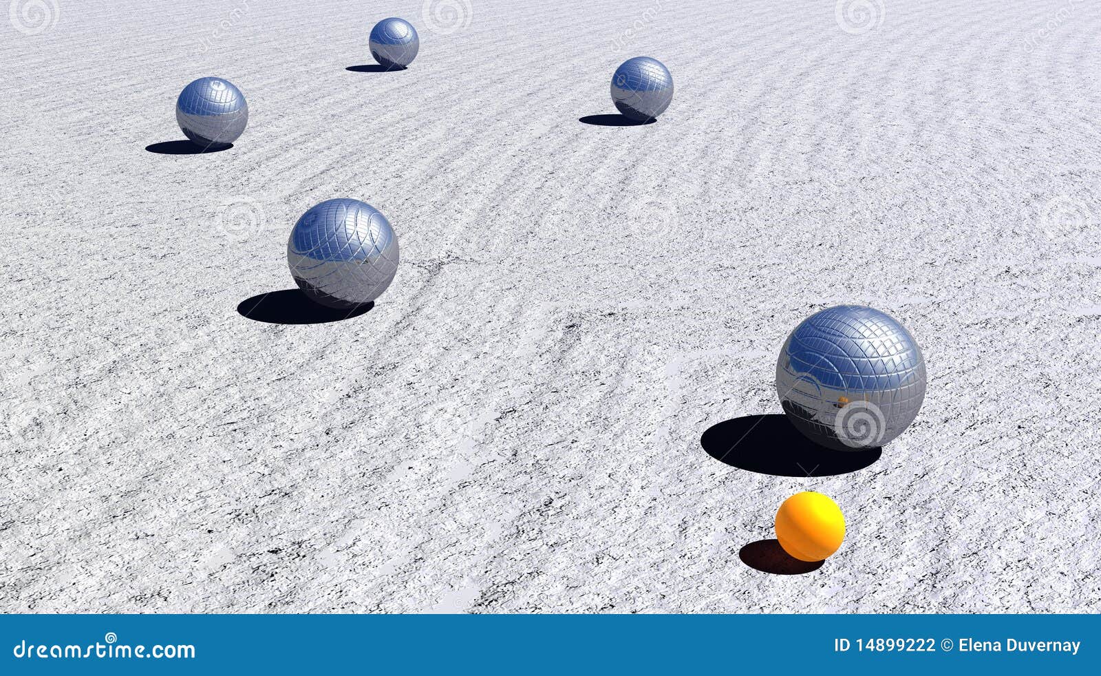 Petanque game by daylight stock illustration. Illustration of game