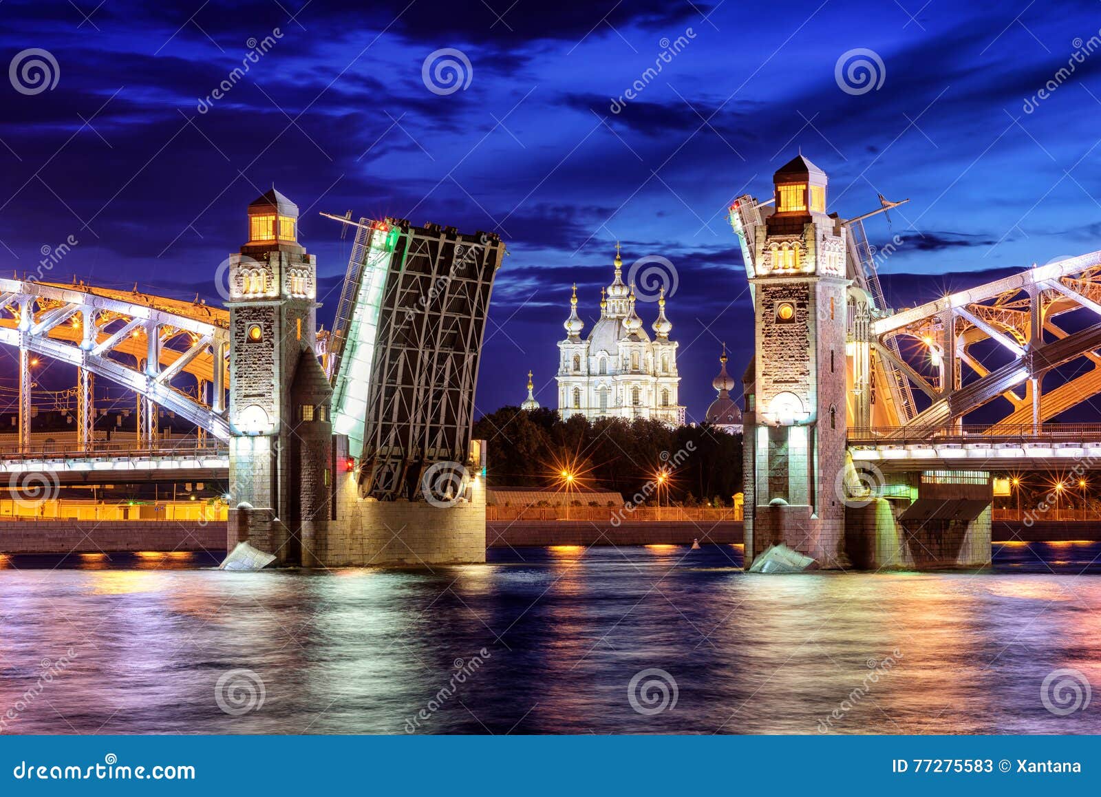 peter the great bridge, st petersburg, russia