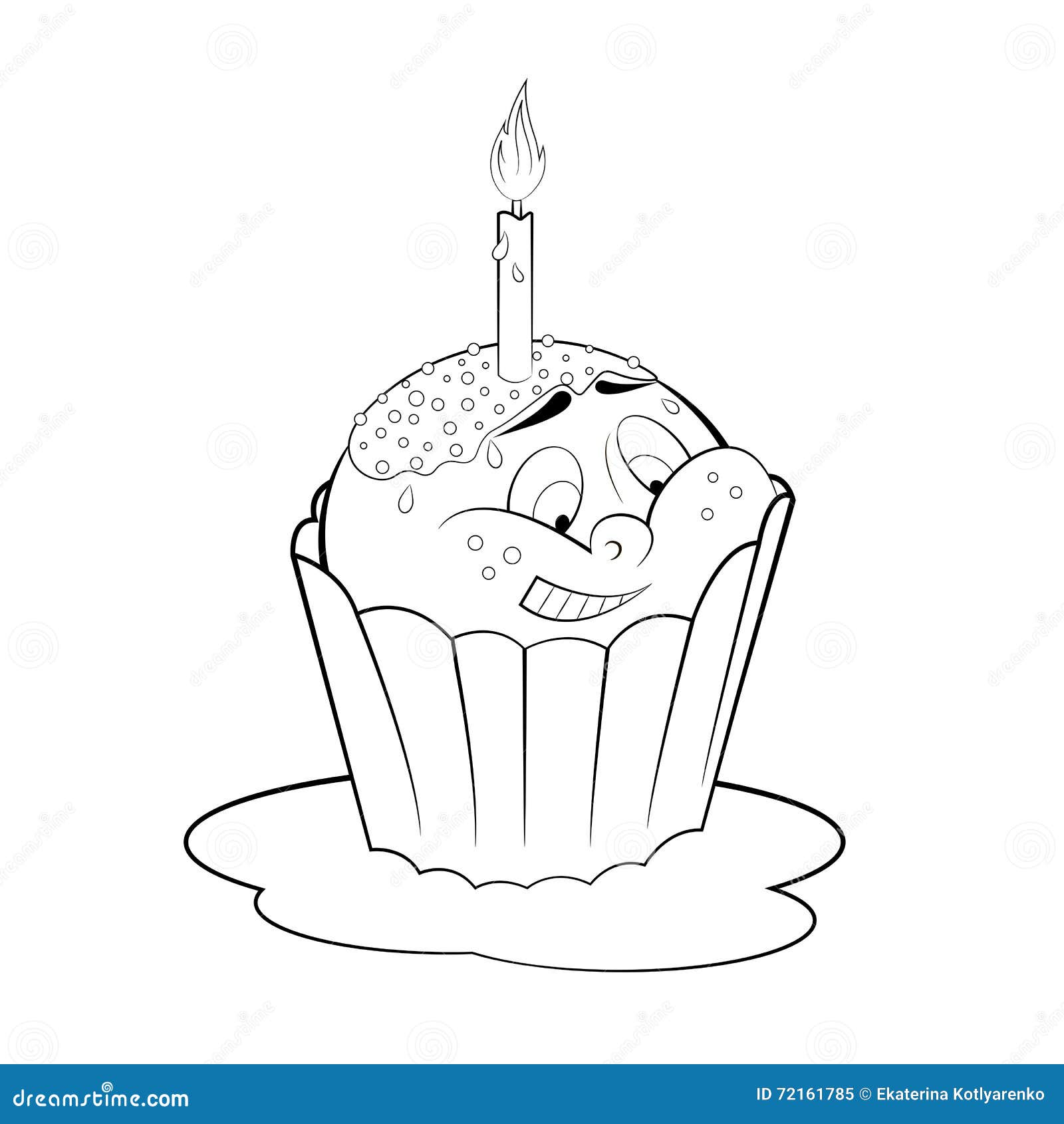 Petit Gateau De Bande Dessinee Avec La Bougie Page De Coloration Illustration De Vecteur Illustration Du Visage Chocolat Petit Gateau De Bande Dessinee Avec La Bougie Page De Coloration Illustration De Vecteur Illustration Du Visage Chocolat
