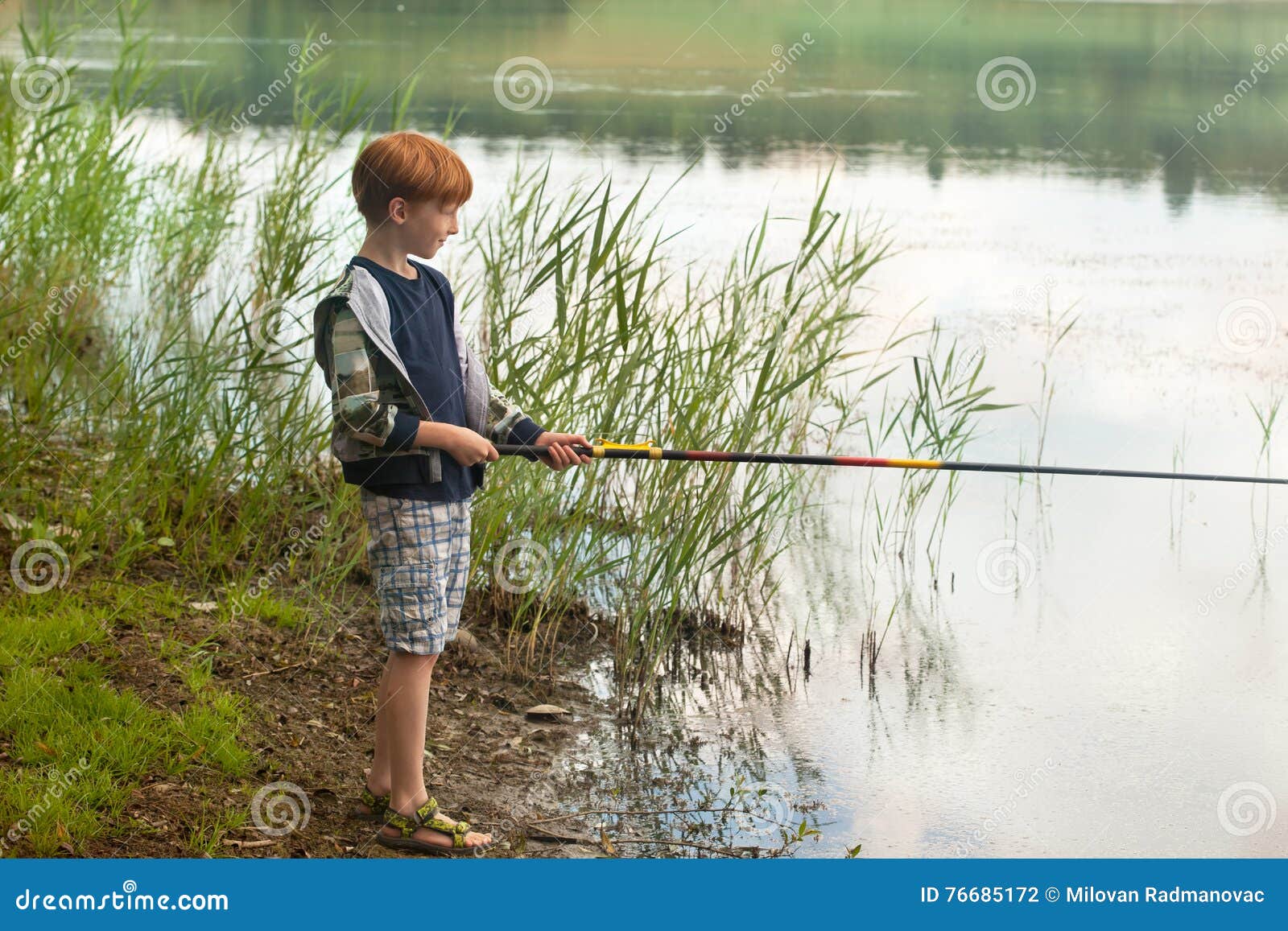 La Canne à Pêche Photo stock 