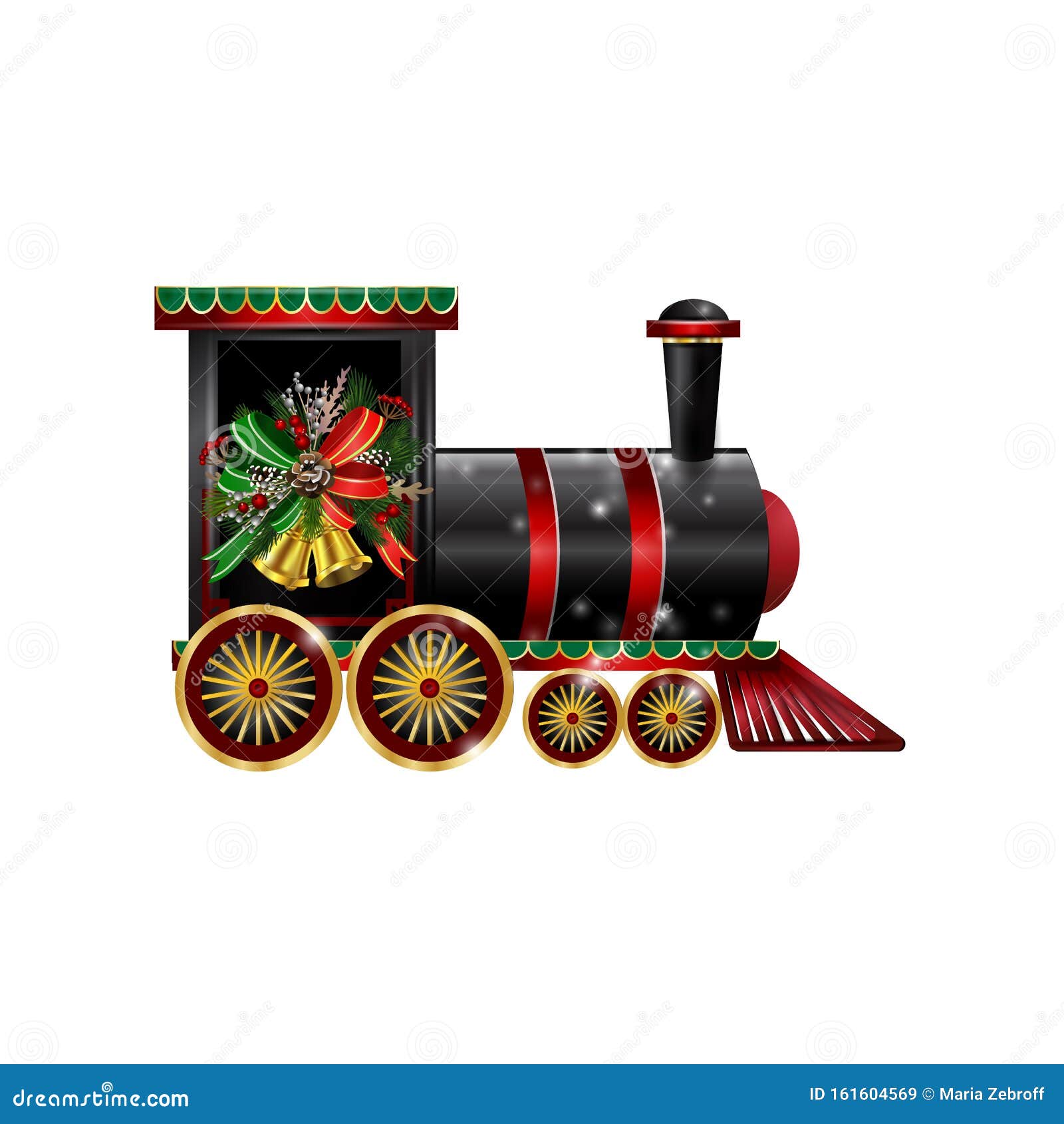 Petit Train De Noël Avec Des Wagons Décorés De Rubans Rouges Vecteur  Illustration de Vecteur - Illustration du petit, noël: 161604569