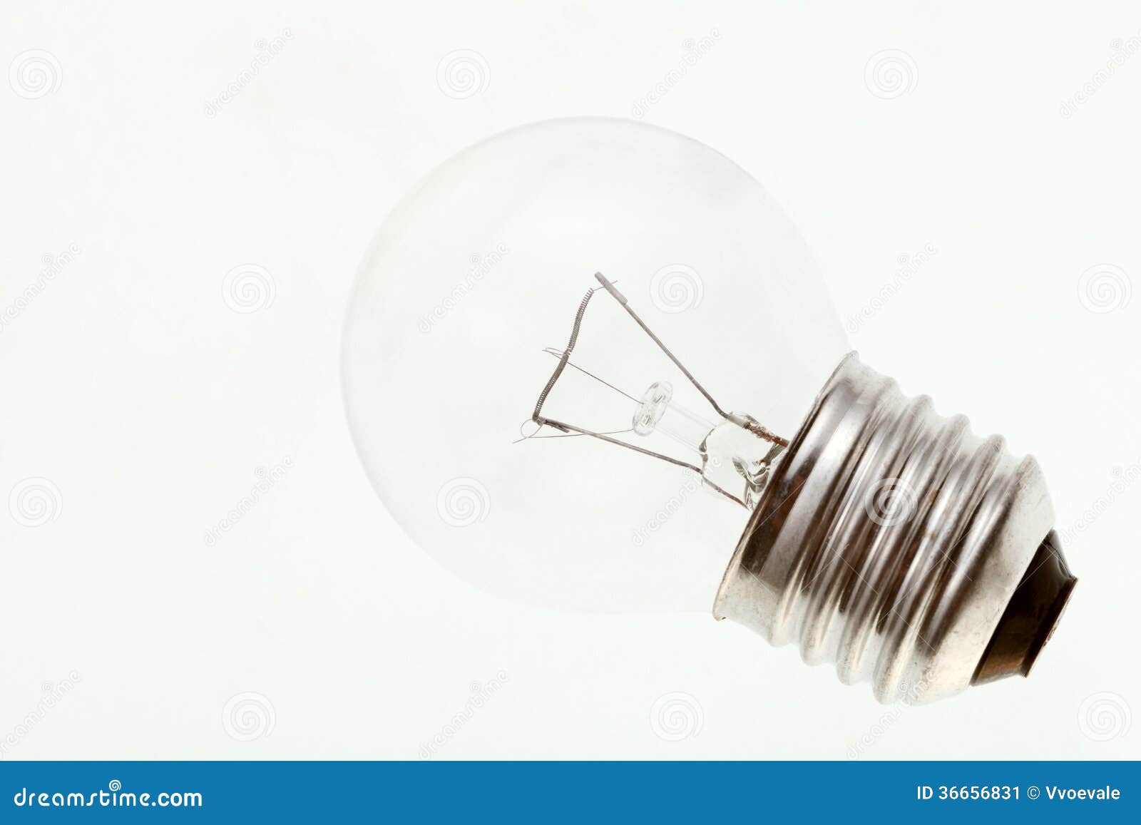 Petite Ampoule Incandescente Transparente Image stock Image du glace