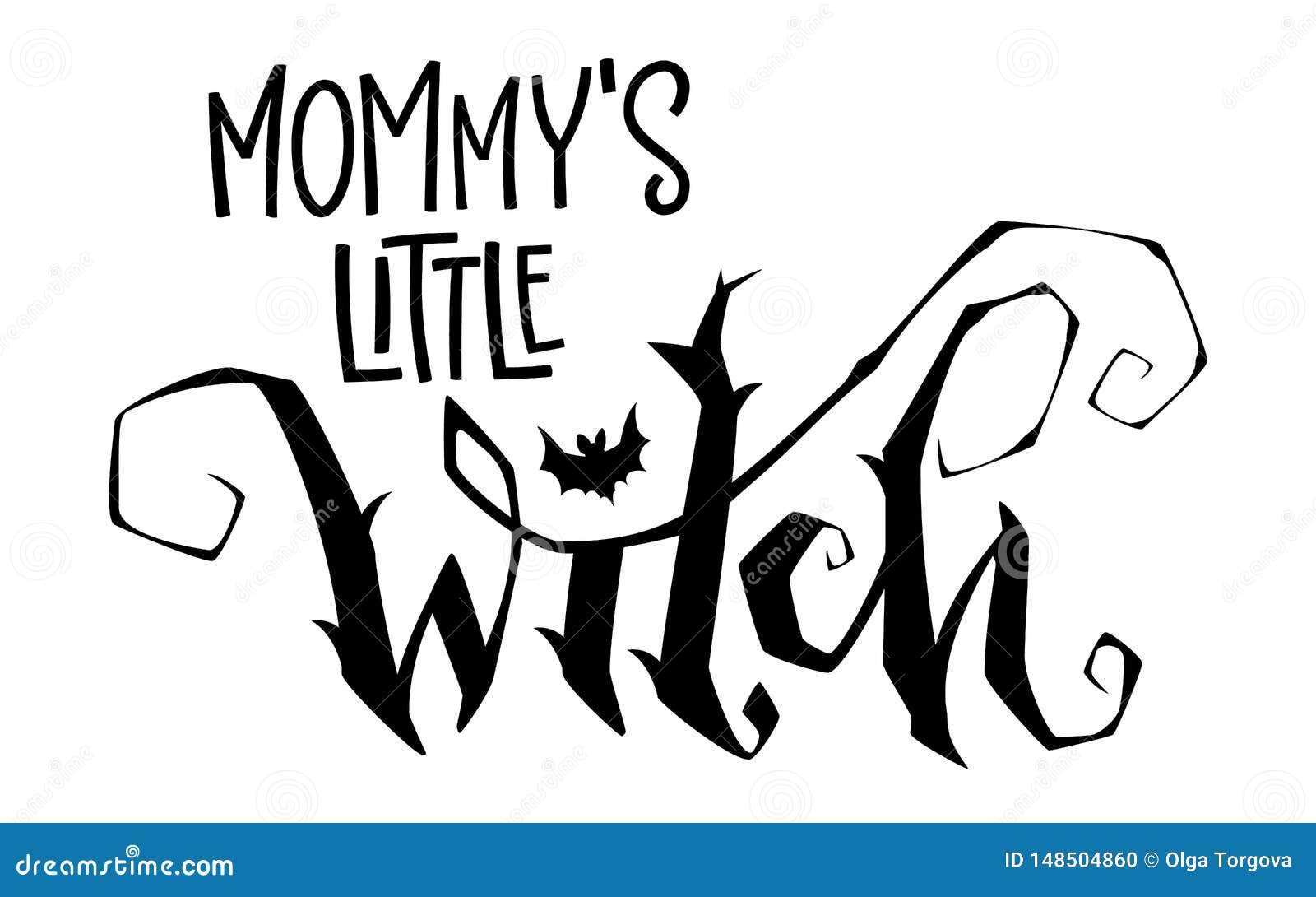Petite Citation De La Sorciere De La Maman Expression Tir E Par La Main Moderne De Lettrage De Style De Manuscrit Illustration De Vecteur Illustration Du Carte Illustration