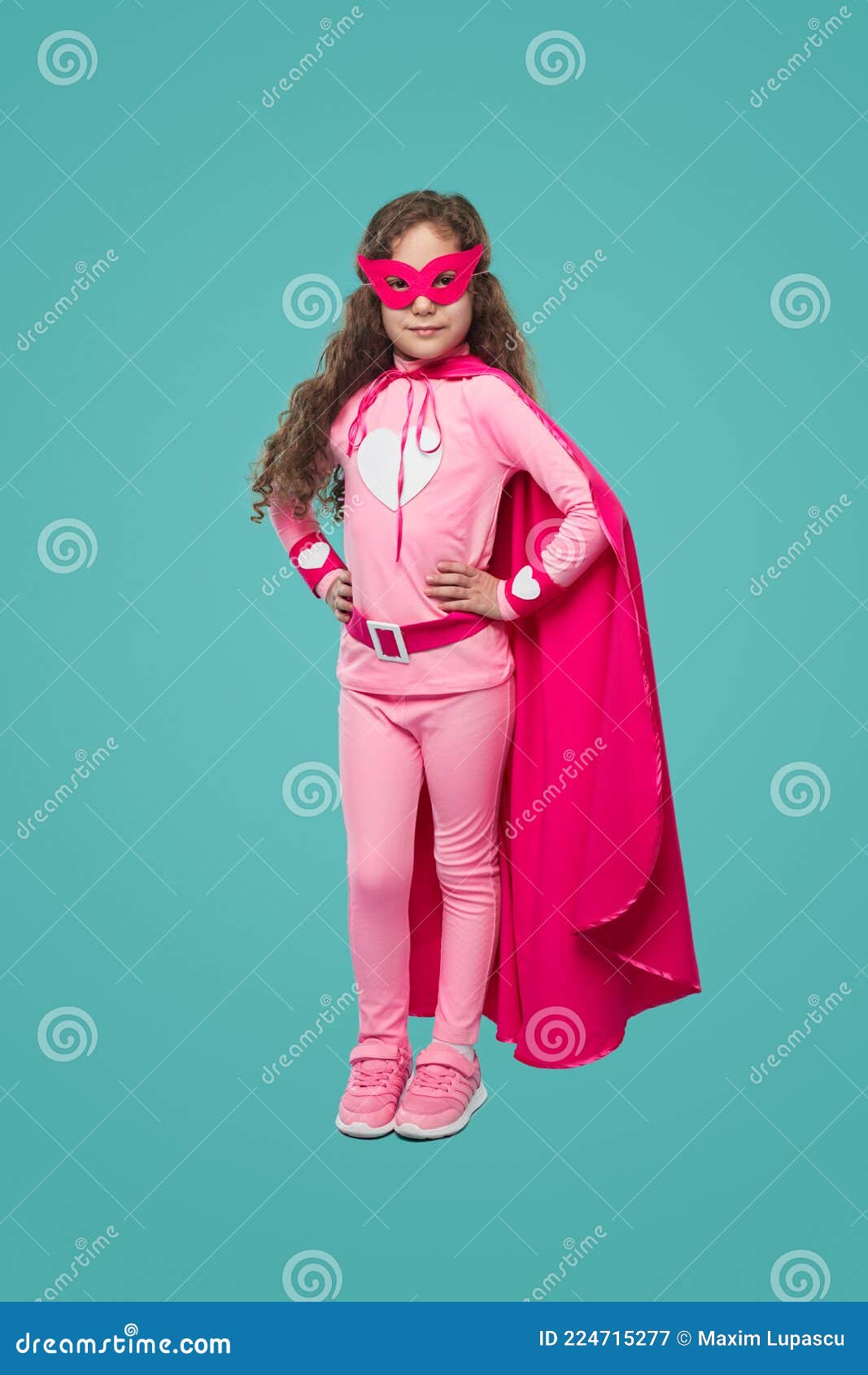 Masque de super-héros rose 