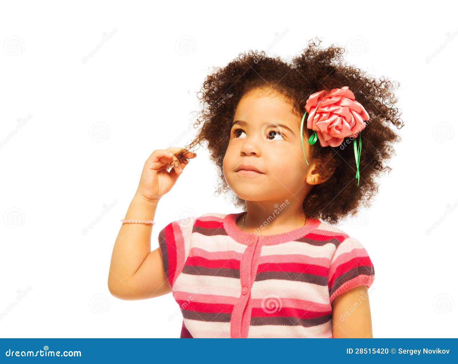 Petite Fille Noire Intelligente Photo Stock Image Du Gens Cheveu