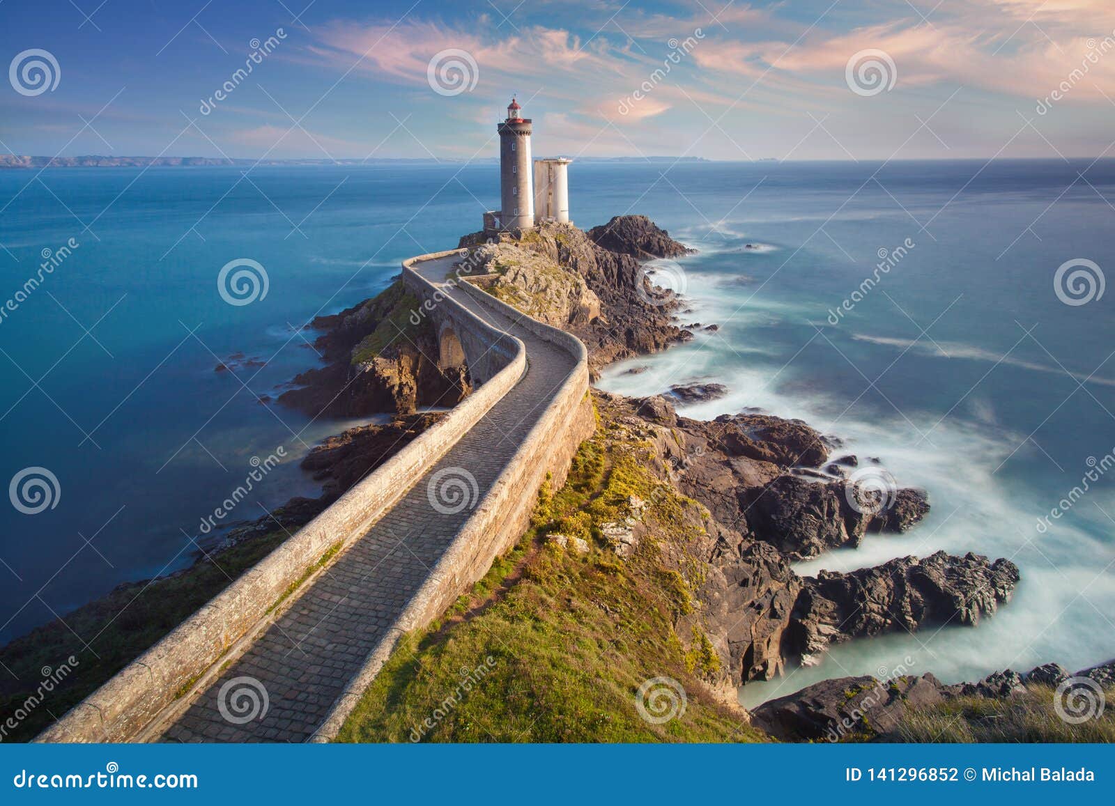 Petite Minou Lighthouse Au Coucher Du Soleil Avec La Lumière