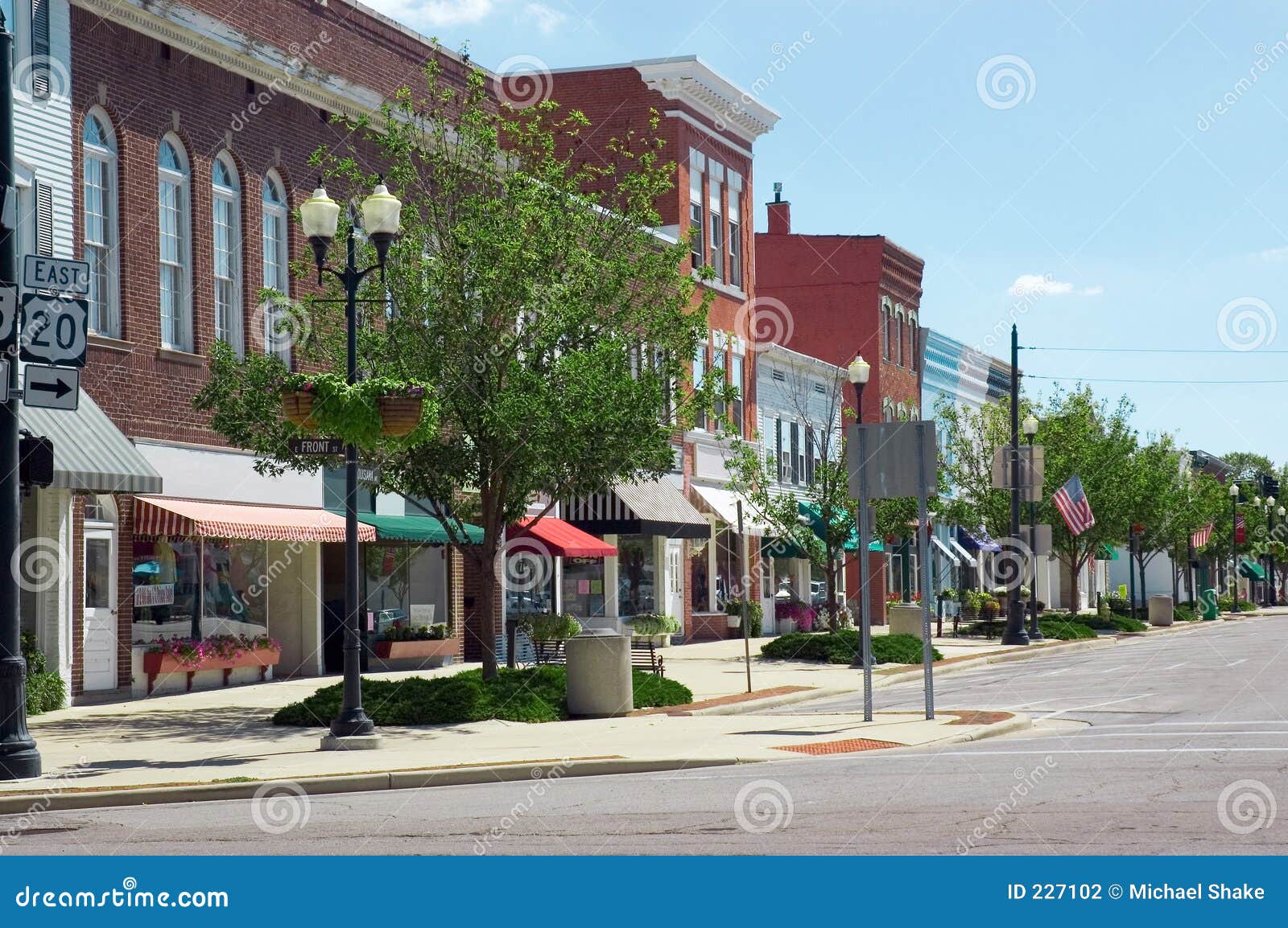 Petite Ville EtatsUnis Photographie stock Image 227102
