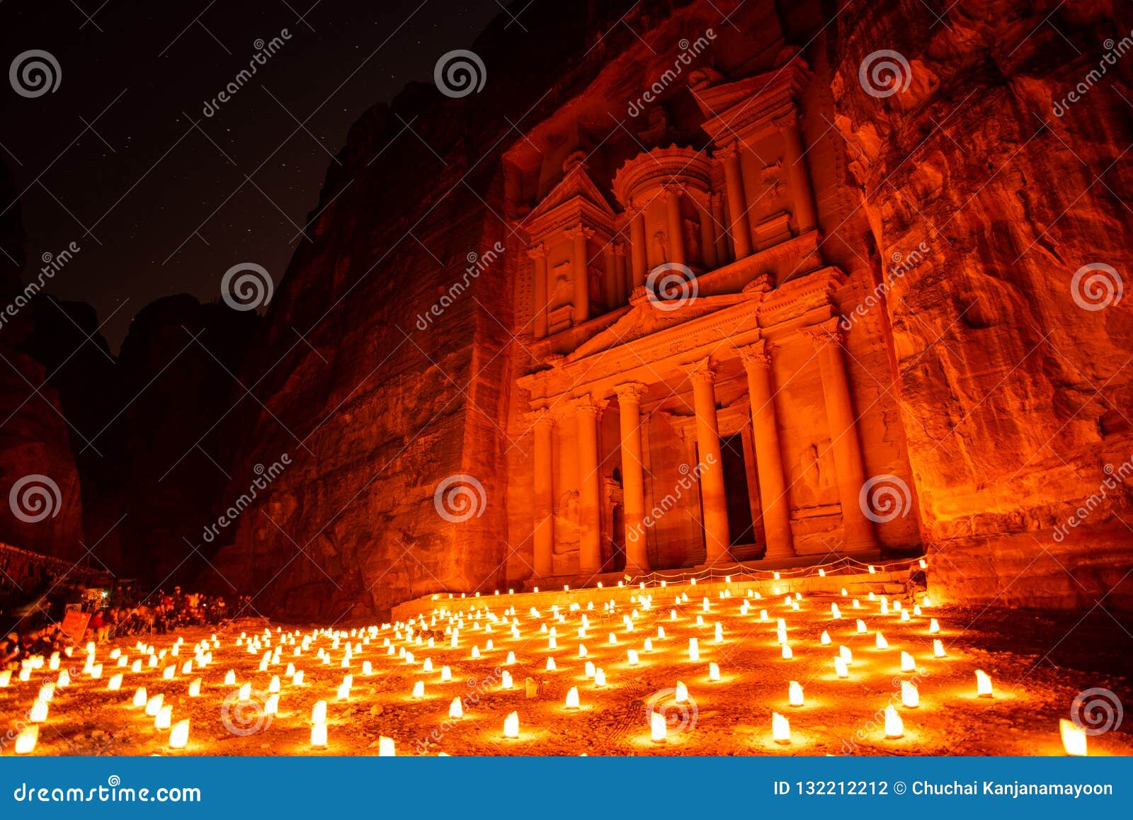 Petra by Night in Jordan with Candles Editorial Photography - Image of  historic, candles: 132212212