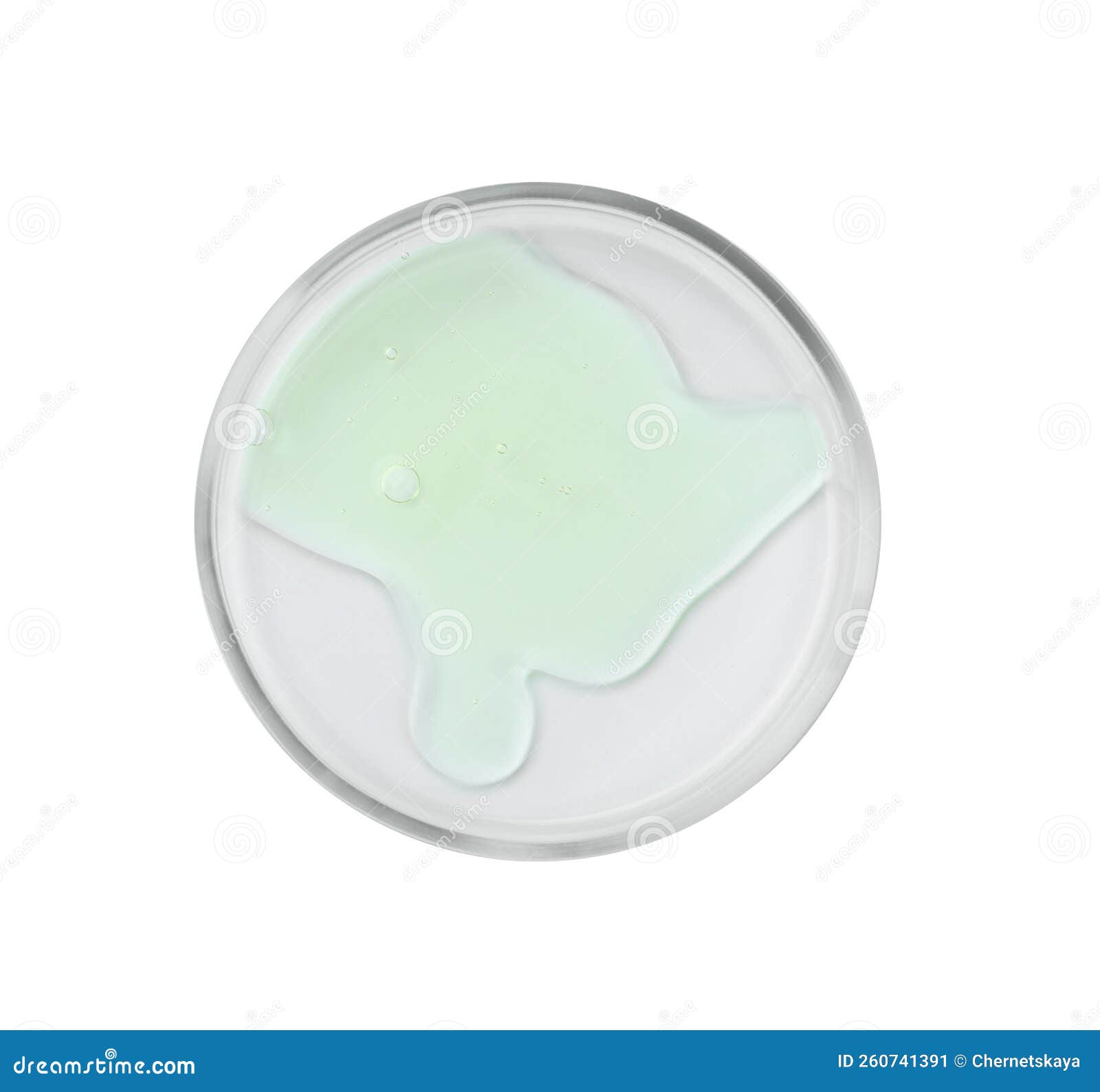 Petri Dish with Liquid Isolated on White, Top View Stock Image Image