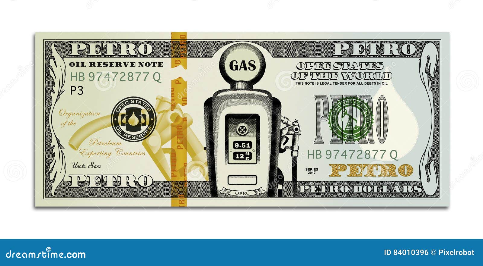 Petro Dollar stock photo. Image of federal, fossil, note 84010396
