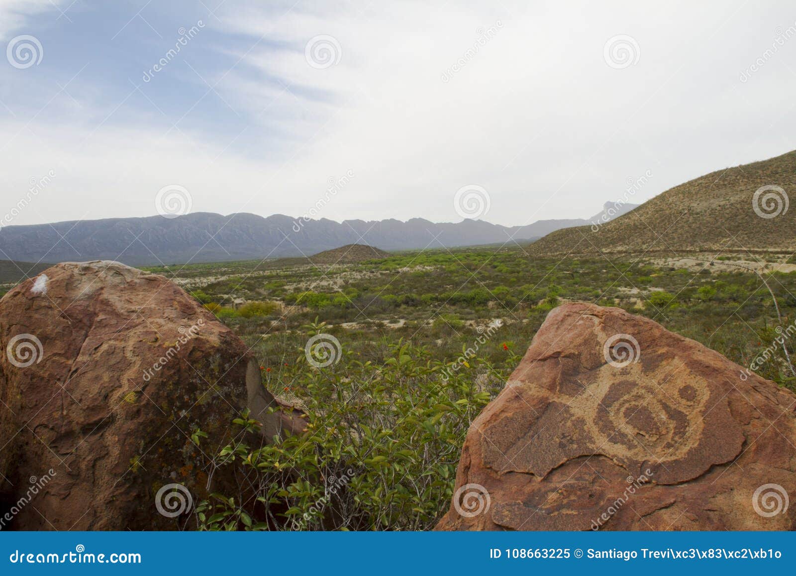 petroglyphs at boca de potrerillos, nuevo leÃÂ³n, mÃÂ©xico