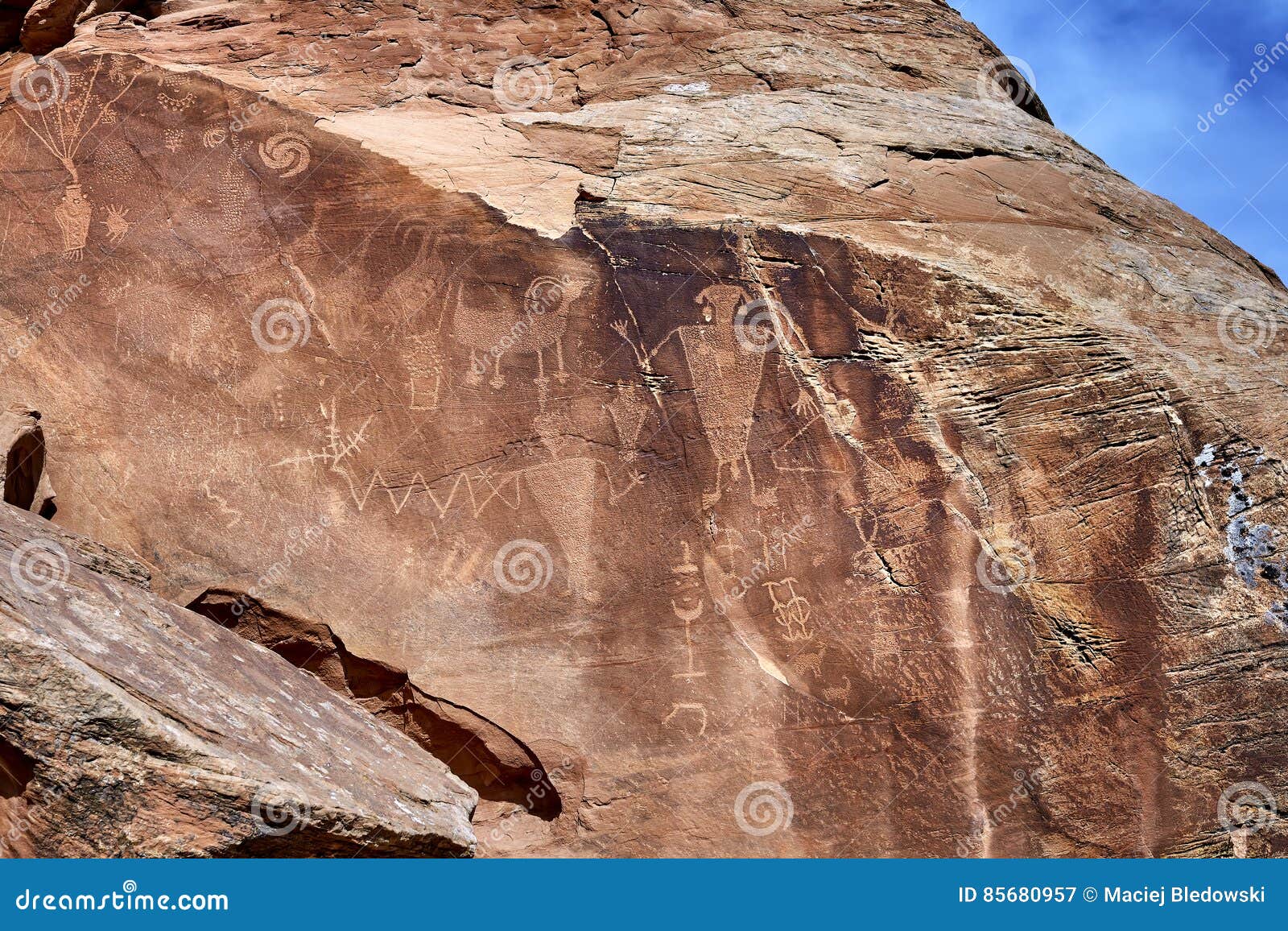 Petroglyphs in Dinosaur National Monument, Utah, USA Stock Image